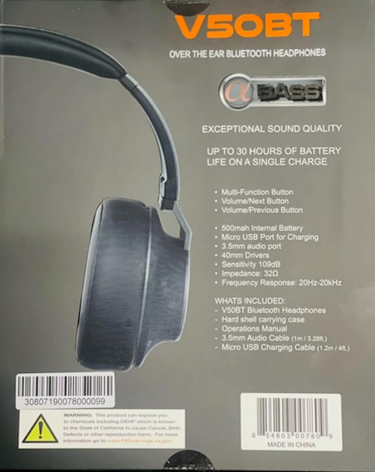 ALPHASONIK HI FIDELITY OVER EAR BLUETOOTH HEADPHONE - BT5.0 ALPHASONIK HI FIDELITY OVER EAR BLUETOOTH HEADPHONE - BT5.0