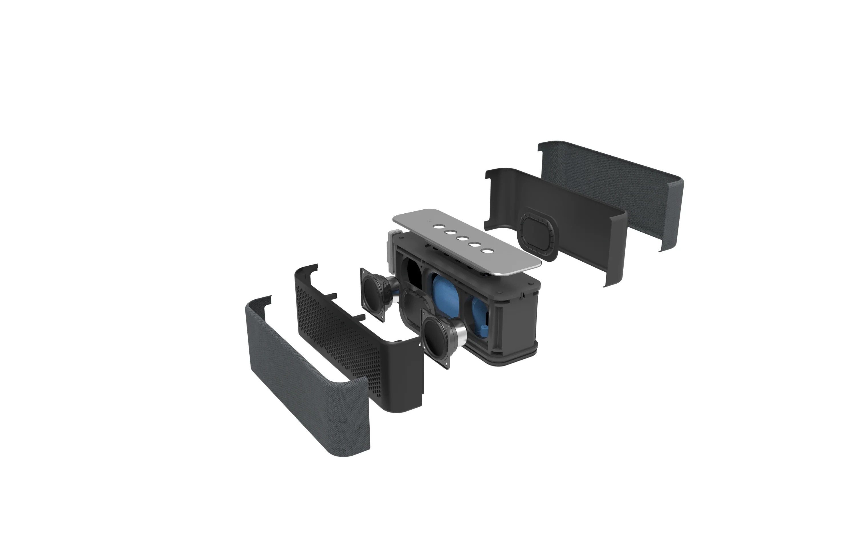 ALPHASONIK Black Portable Bluetooth Speaker System, Medium Size