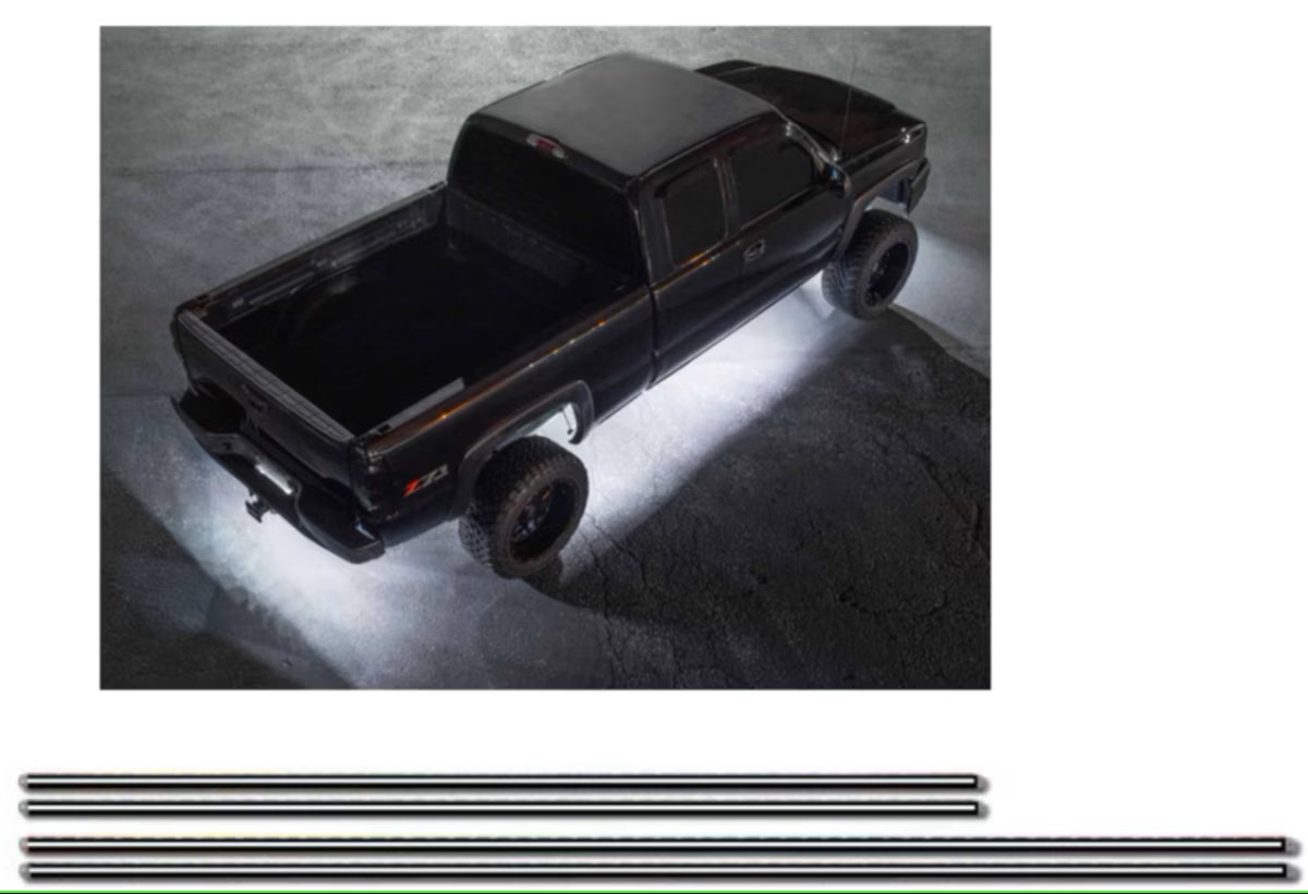 RACESPORT COLORTRAIL Ultra White Series HD Aluminum Channel LED Underbody Kit - Extreme White Ground Effects