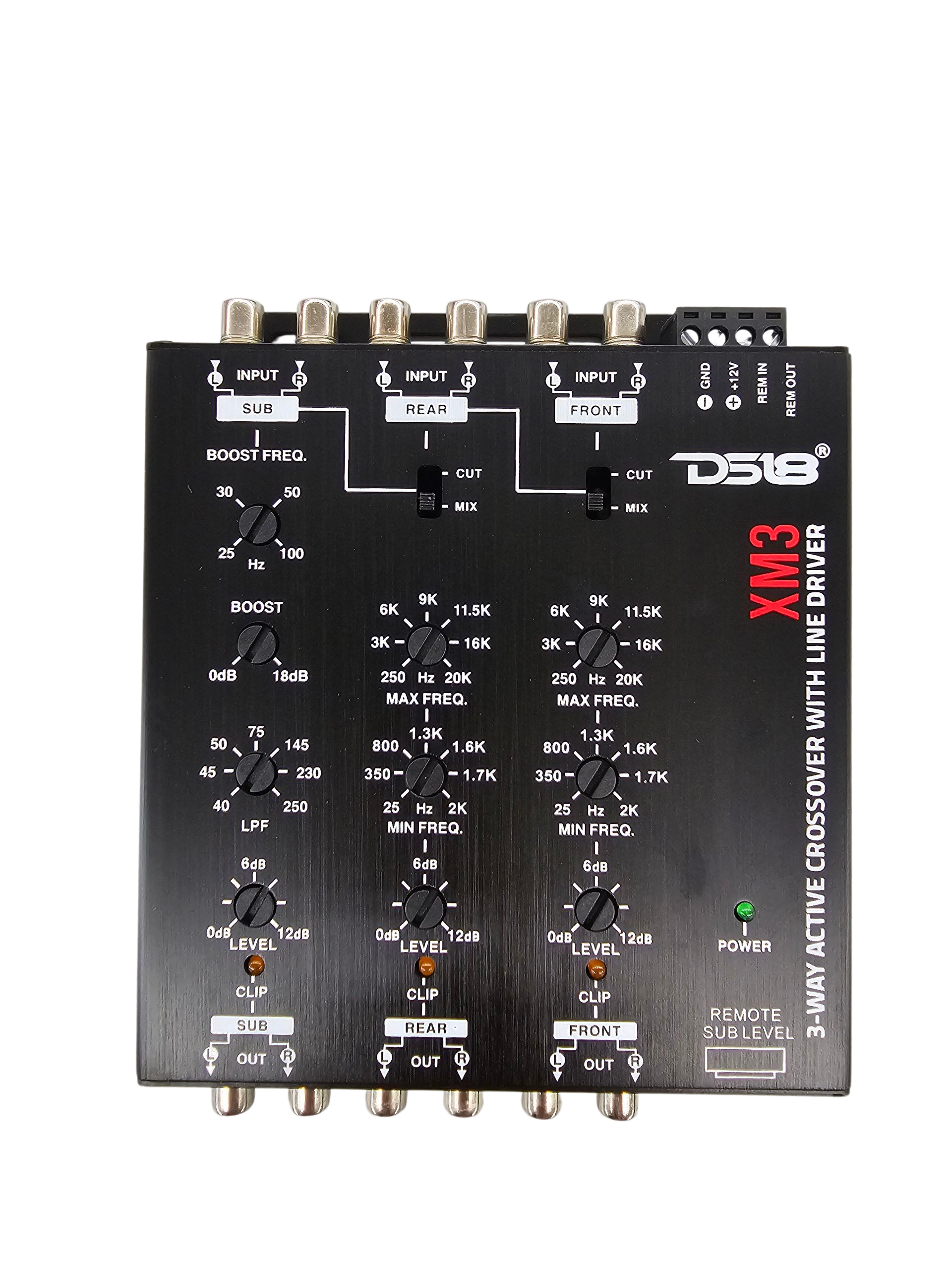 DS18 SOUND 2/3 WAY ELECTRONIC CROSSOVER W/ REMOTE CONTROL
