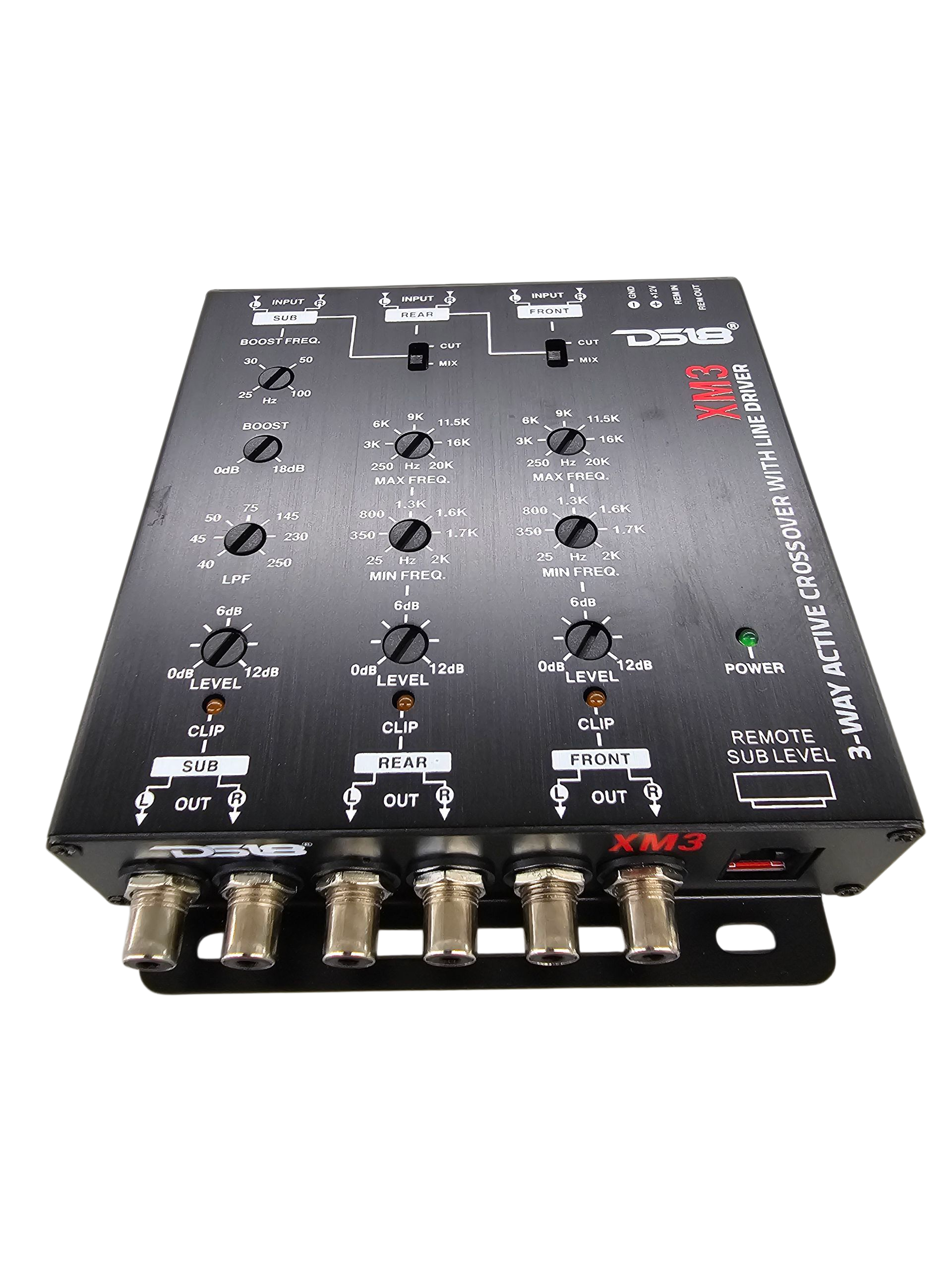 DS18 SOUND 2/3 WAY ELECTRONIC CROSSOVER W/ REMOTE CONTROL