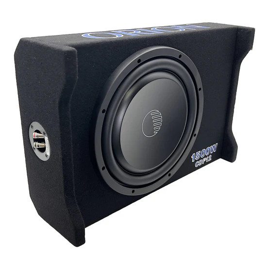 ORION 12" Passive Down Firing 500W RMS / 2000W MAX Loaded Enclosure