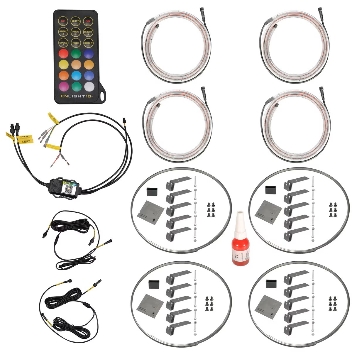 COLORTRAIL 14-18inch Adjustable RGBW Multi-Color LED Wheel Light Kits with ENLIGHT10 APP Full Control + Horizon Connectivity COLORTRAIL 14-18inch Adjustable RGBW Multi-Color LED Wheel Light Kits with ENLIGHT10 APP Full Control + Horizon Connectivity