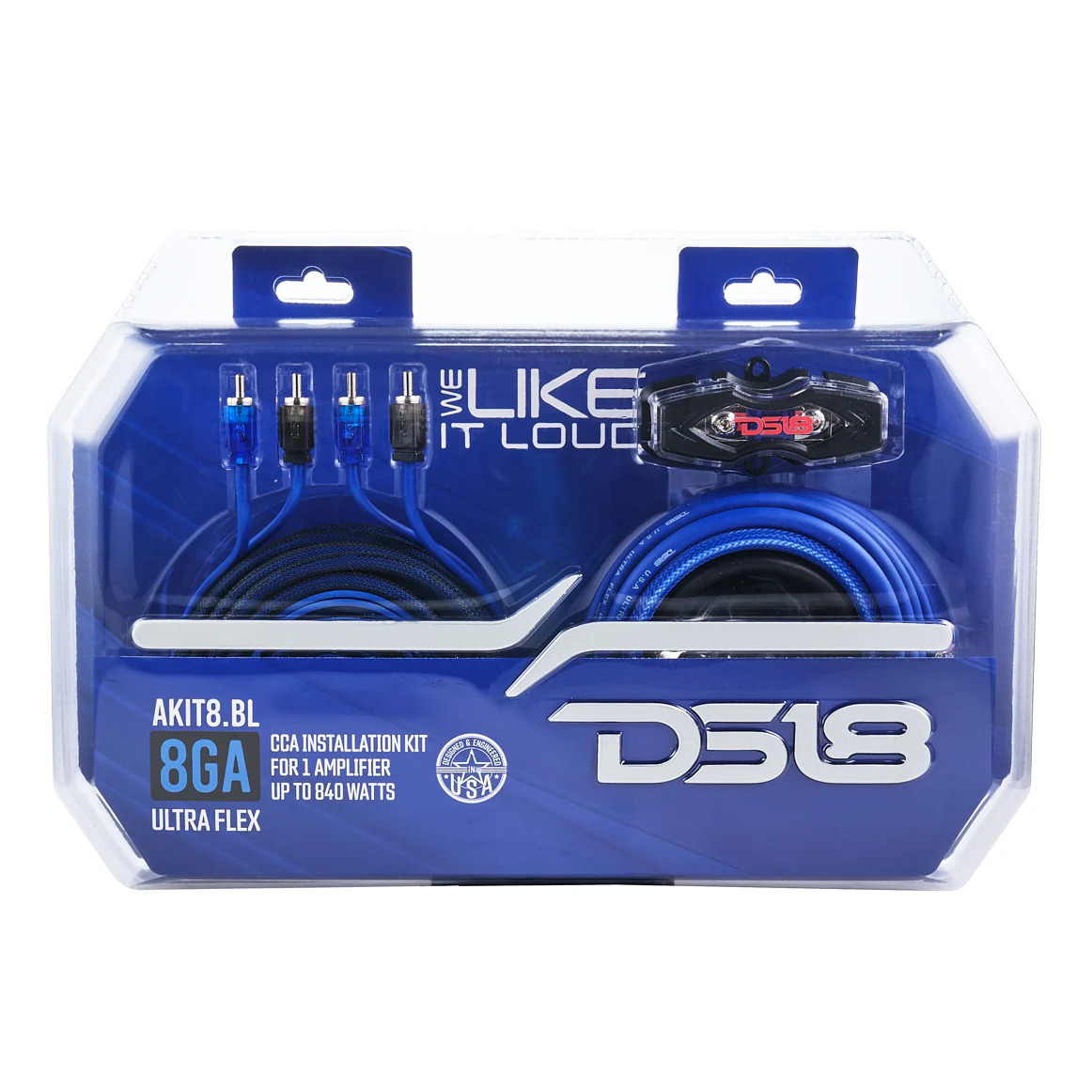 DS18 8GA BLUE AMPLIFIER WIRING KIT