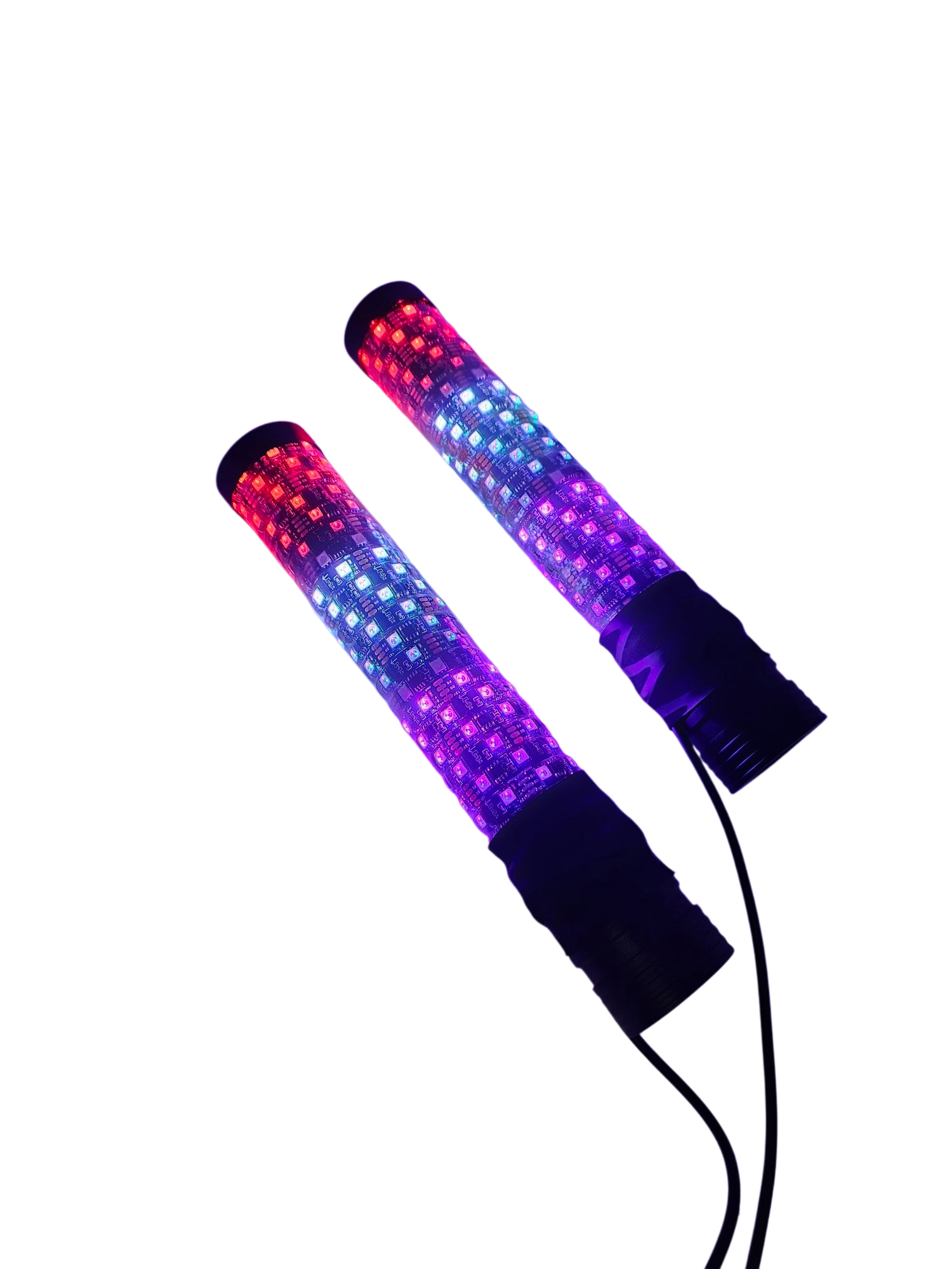 VYPR EXTREME OFFROAD BIG DOG WHIP LED LIGHTS - 1FT WITH BRAKE / SIGNAL & BACK UP FUNCTIONS, BLUETOOTH CONTROL DIGITAL CHASING LEDS - PAIR