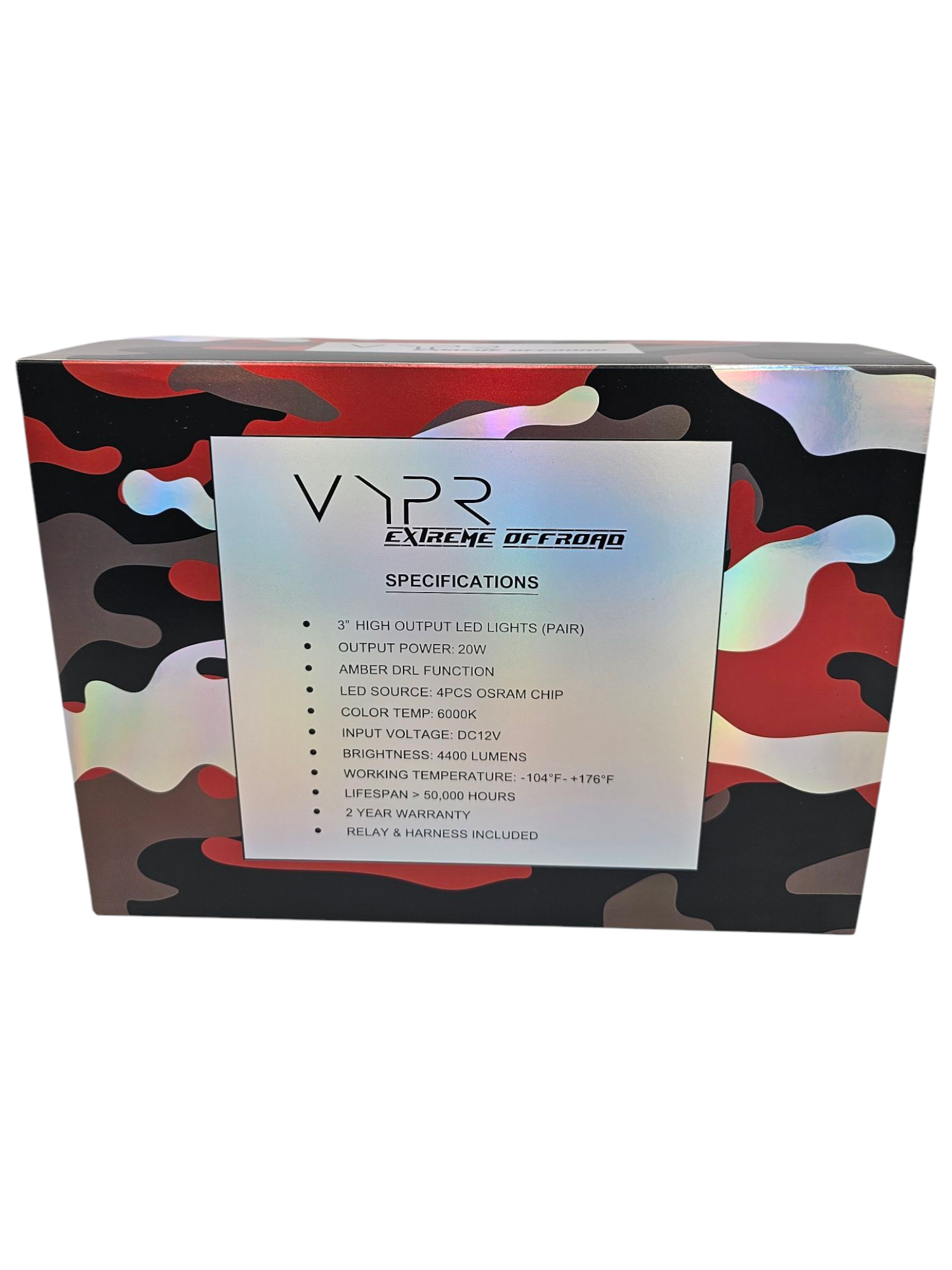 VYPR EXTREME OFFROAD 3" SPOT HIGH INTENSITY LED LIGHTS WITH AMBER DRL FUNCTION &  RELAY AND HARNESS