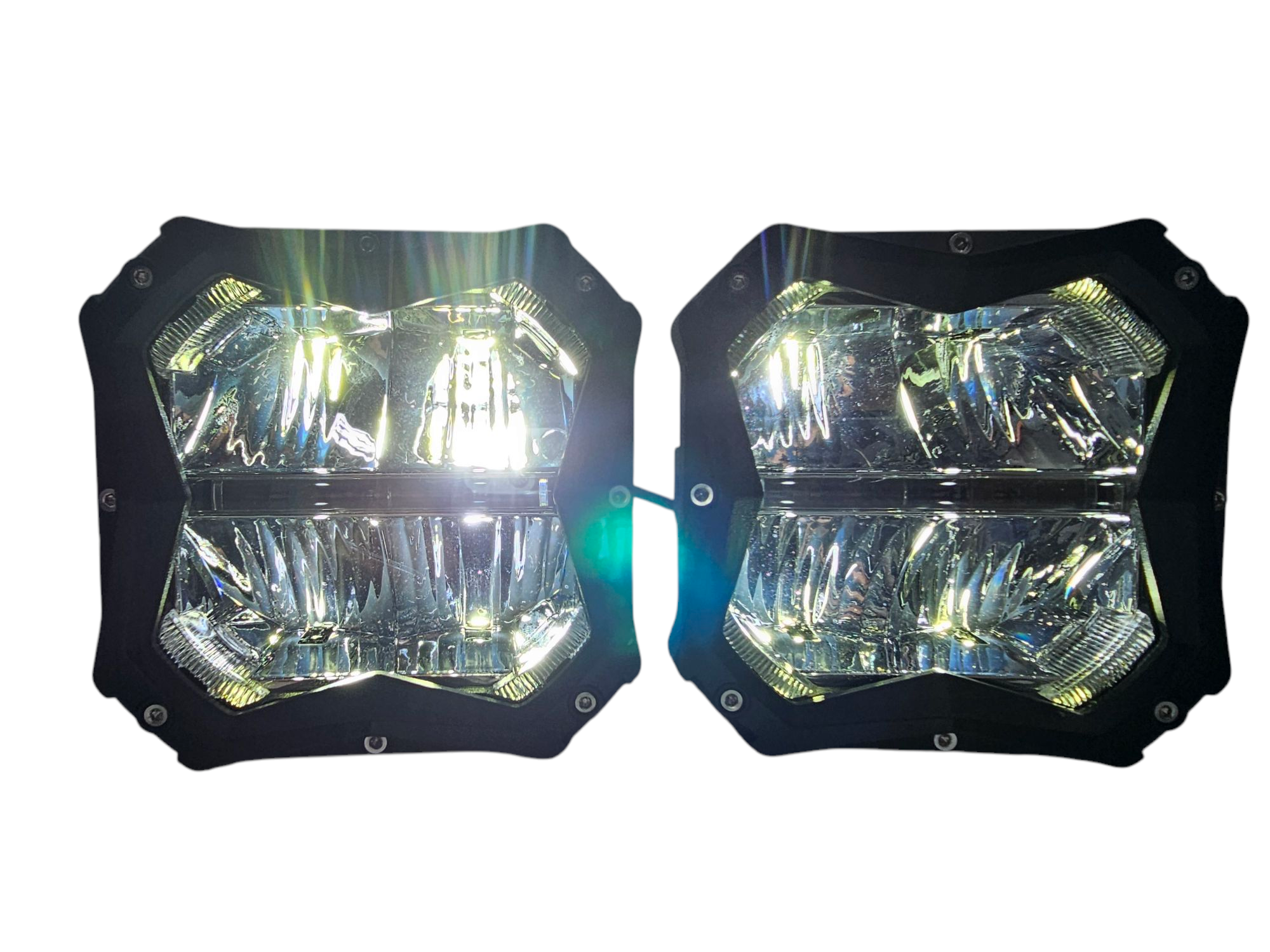 VYPR EXTREME OFFROAD 5" FLOOD HIGH INTENSITY LED LIGHTS WITH AMBER DRL FUNCTION &  RELAY AND HARNESS