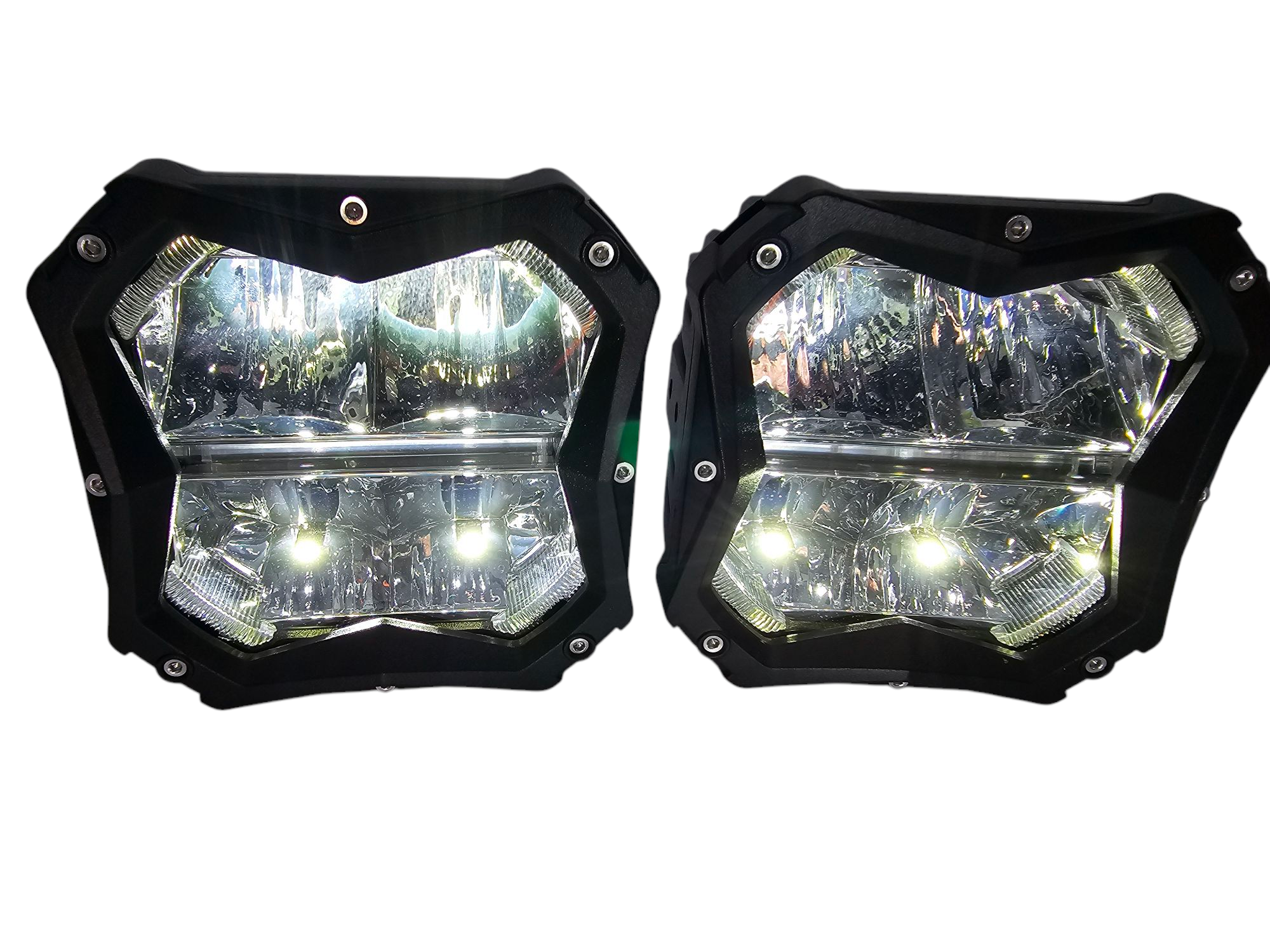VYPR EXTREME OFFROAD 5" FLOOD HIGH INTENSITY LED LIGHTS WITH AMBER DRL FUNCTION &  RELAY AND HARNESS