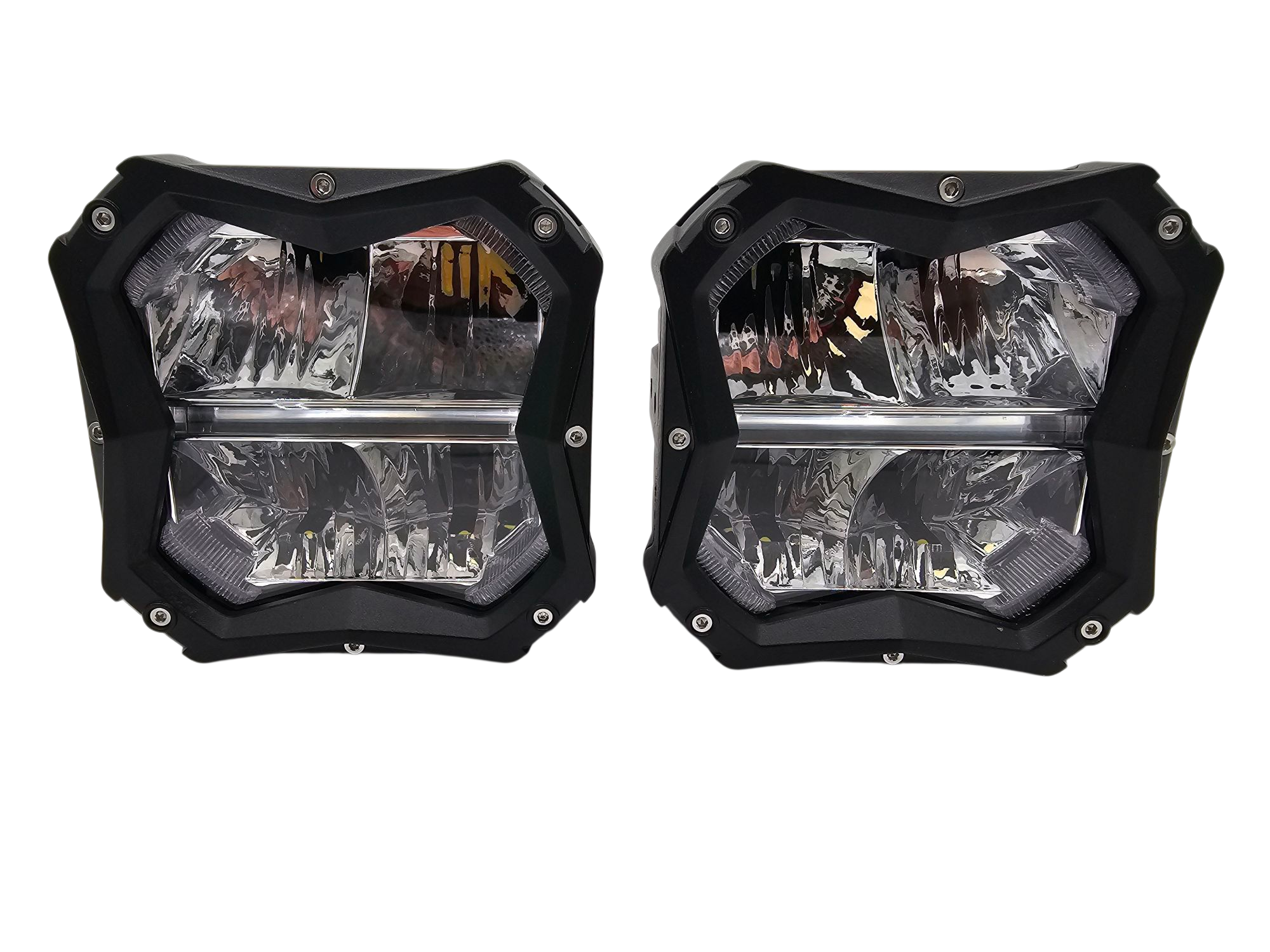 VYPR EXTREME OFFROAD 5" FLOOD HIGH INTENSITY LED LIGHTS WITH AMBER DRL FUNCTION &  RELAY AND HARNESS