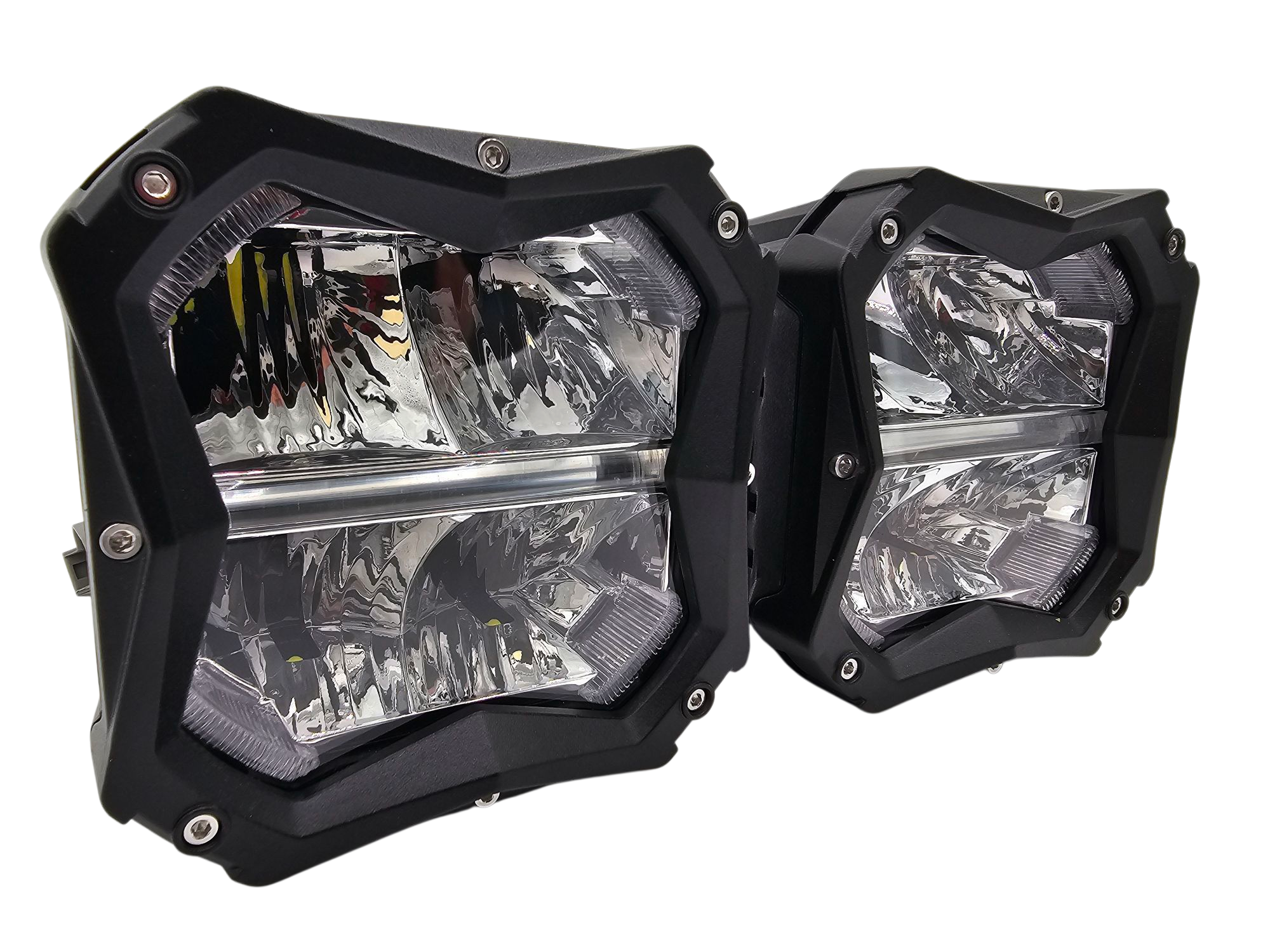 VYPR EXTREME OFFROAD 5" FLOOD HIGH INTENSITY LED LIGHTS WITH AMBER DRL FUNCTION &  RELAY AND HARNESS