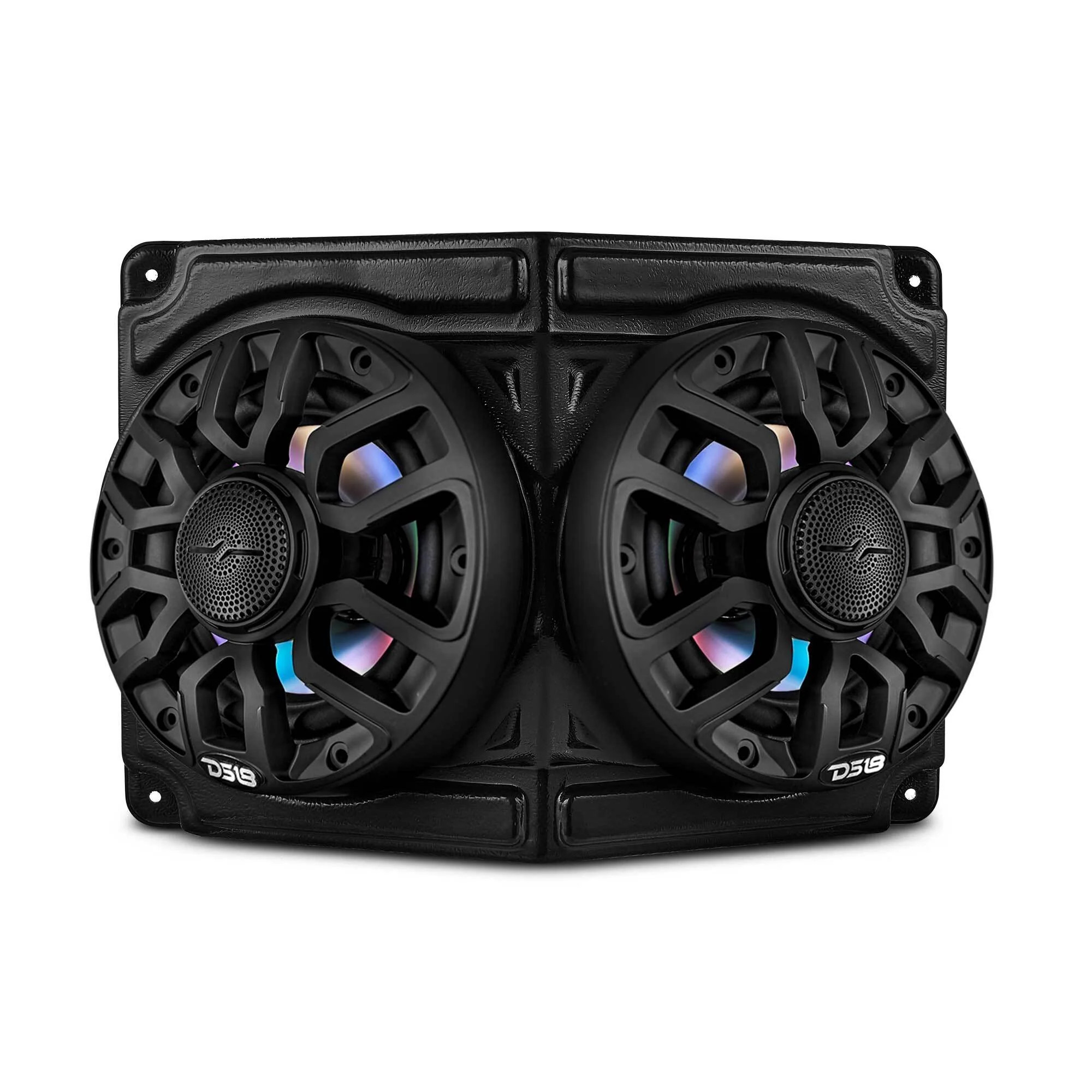 DS18 Universal Overhead Flat Mount Pod For Two 6.5" Speakers - Great for ATVs, UTVs, Golf Carts, Boats and more