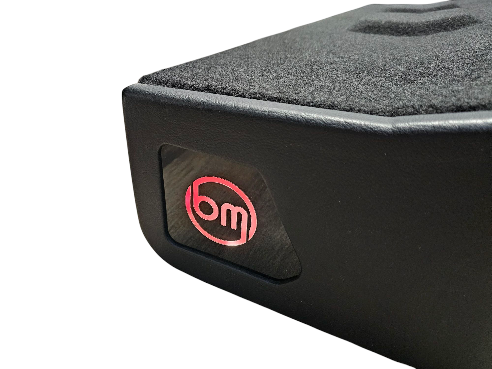 BASS-MAXX LEVEL 4 PRO SERIES FORD 150 2009-2024, SUPER DUTY 2017-2024 TRUCK CREW CAB - ROUNDED CORNERS, VINYL WRAPPED WITH DURABLE CARPET TOP AND BOTTOM, ACRYLIC INSERTS, CHASING LED LIGHTING BUILT IN - SEALED - BLACK VINYL