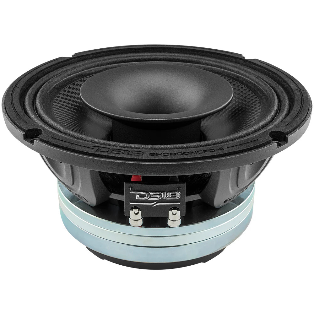 DS18 NVY SERIES 8" COAXIAL HYBRID NEODYMIUM LOUDSPEAKERS WITH BUILT IN DRIVER| 400 Watts RMS | 4 OHM | Mid-Bass | Water Resistant Cone | Carbon Fiber