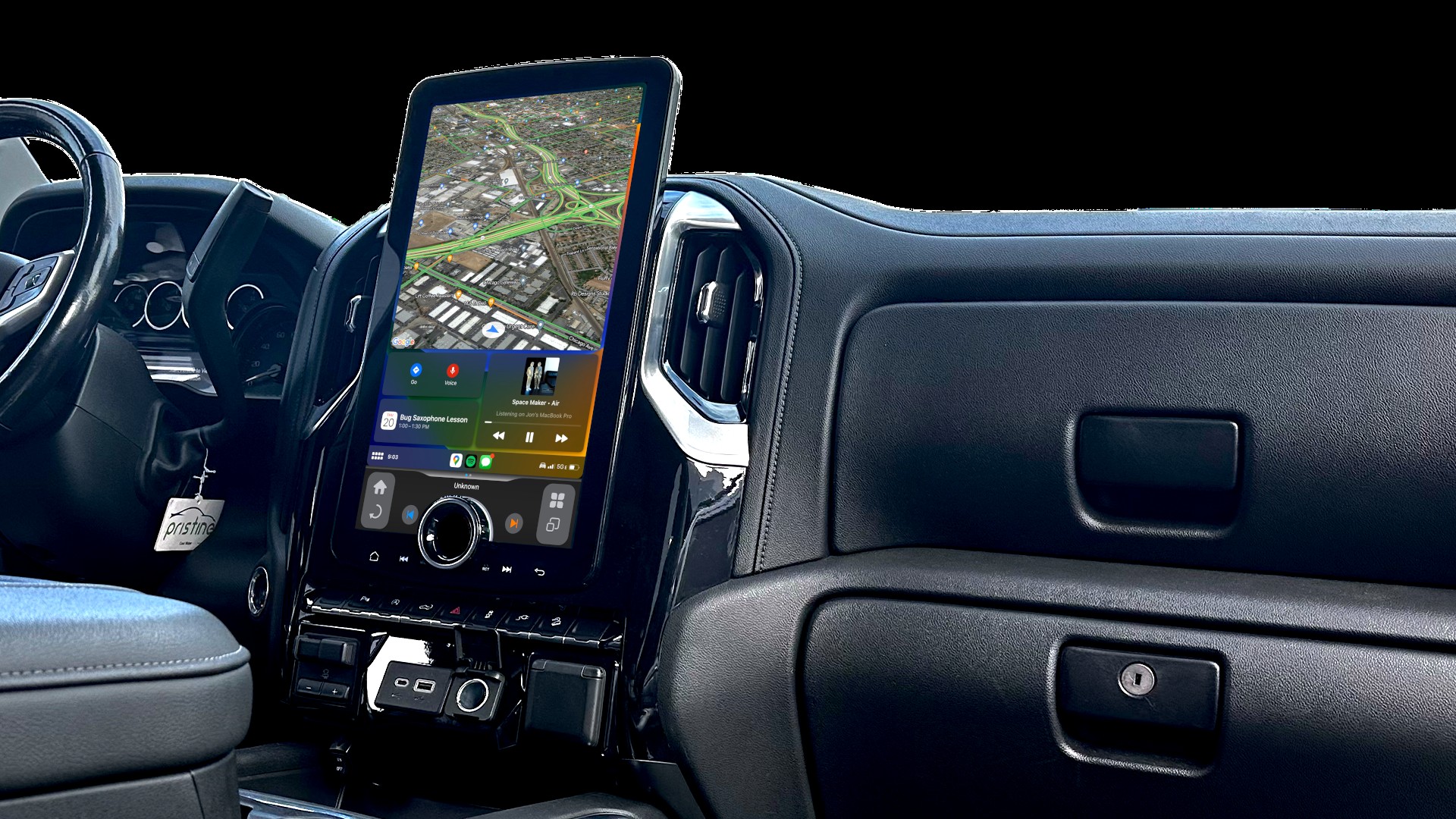 LINKSWELL 2019-2023 CHEVY SILVERADO / GMC SIERRA 15.6" XL HD T-STYLE RECEIVER WITH WIRELESS CARPLAY & ANDROID AUTO