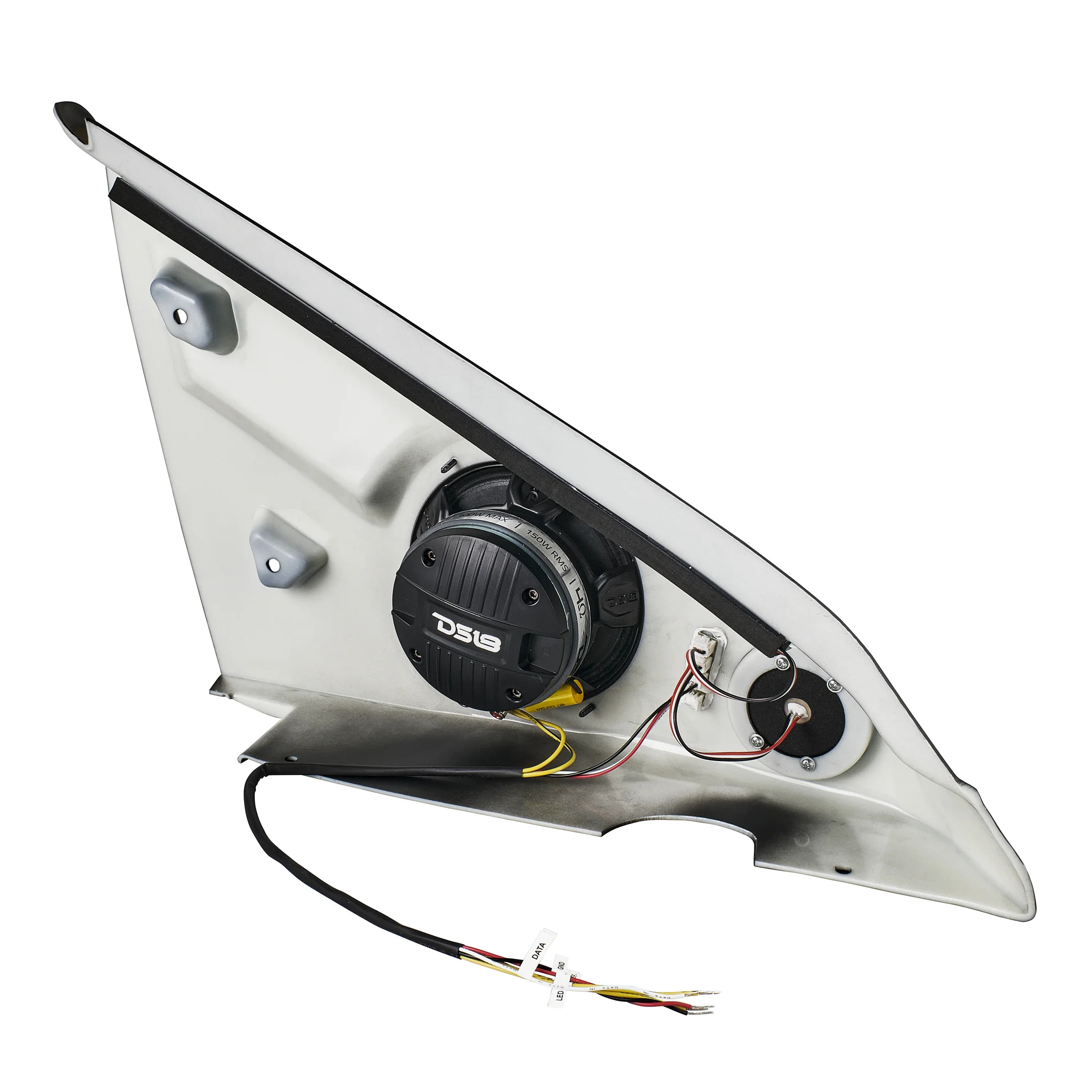 DS18 2015-UP POLARIS SLINGSHOT ARM REST ENCLOSURE LOADED - 2 X PRO-HY6.4MSL INCLUDED - DIGITAL LED LIGHTS BUILT IN