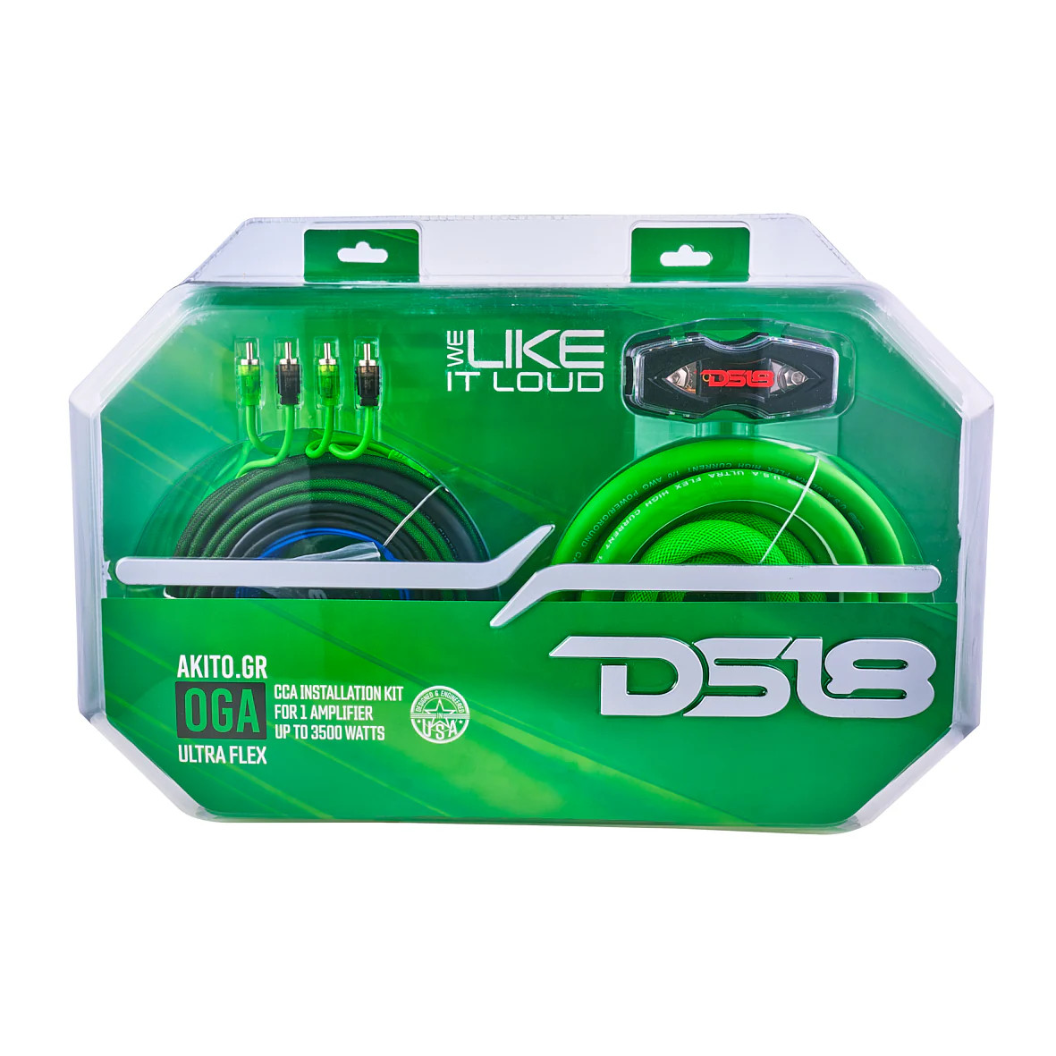DS18 0GA GREEN AMPLIFIER WIRING KIT