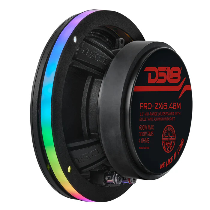 DS18 6.5" Digital LED Ring for Speaker and Subwoofers, .5" Spacer
