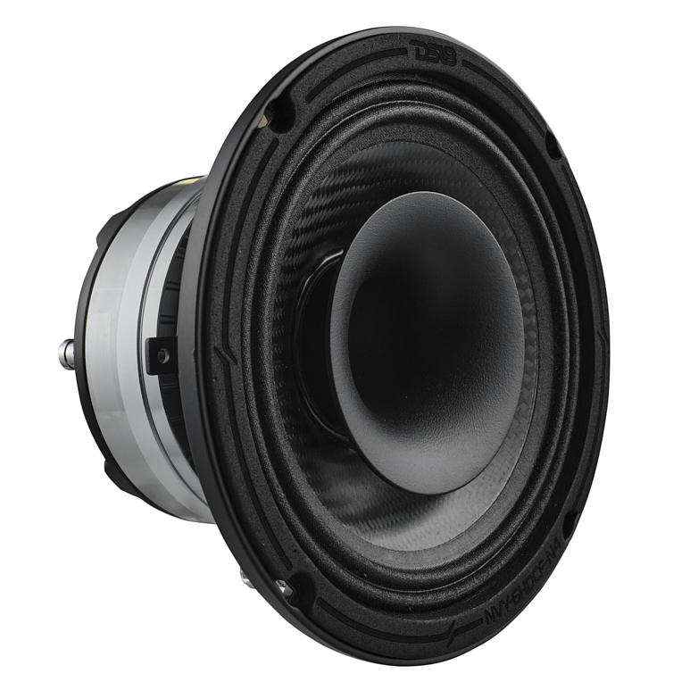 MOTORCYCLE PRO AUDIO SPEAKER WITH CARBON FIBER CONE AND BUILT IN DRIVER - 6.5" | 2-Way | IP65 Rating | 300 Watts RMS | 4Ohm | Black (Each)