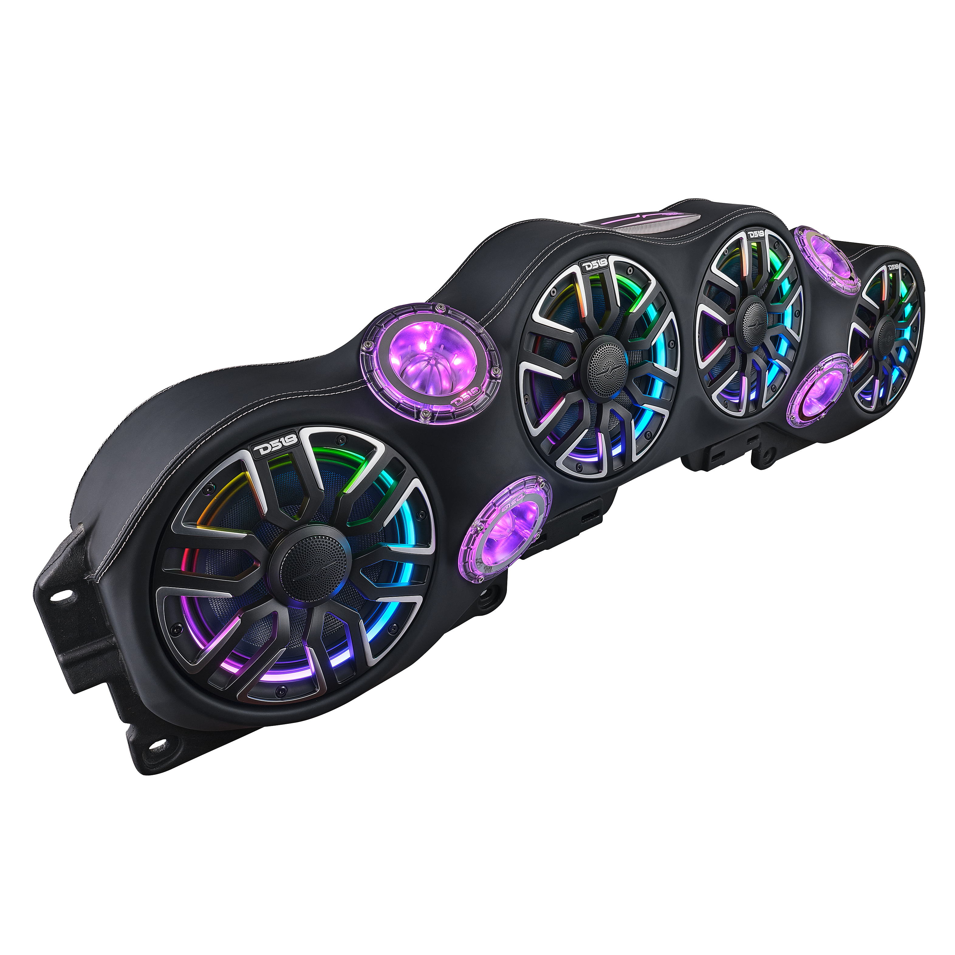 JL/JLU/JT | Loaded Overhead Soundbar | 4 x NVY-M8/BK Speakers Included |
4 x PRO-TW4LD Tweeters Included | Digital LED Lights | Wire Harness | Black Leather Finish |
2018-2023