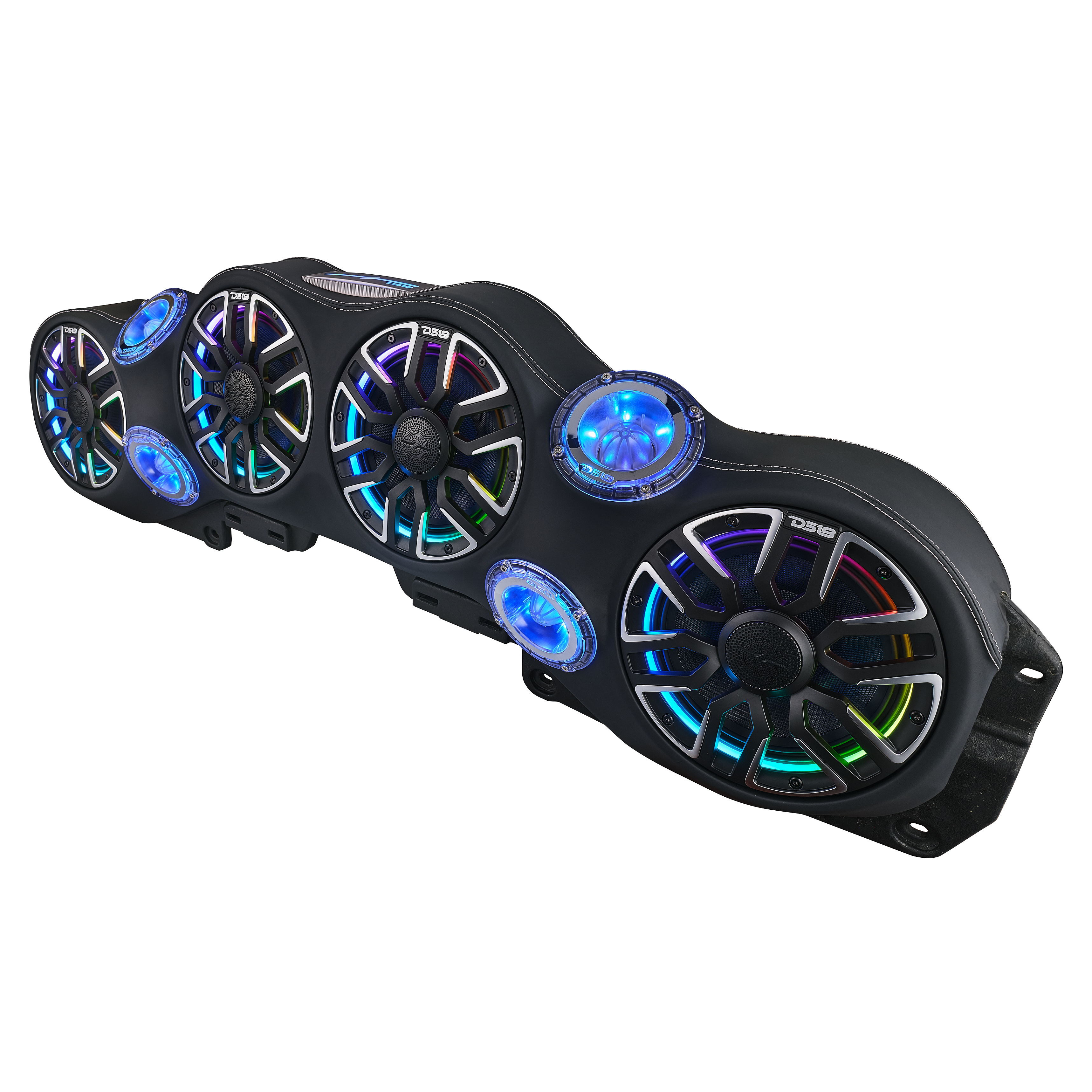 JL/JLU/JT | Loaded Overhead Soundbar | 4 x NVY-M8/BK Speakers Included |
4 x PRO-TW4LD Tweeters Included | Digital LED Lights | Wire Harness | Black Leather Finish |
2018-2023