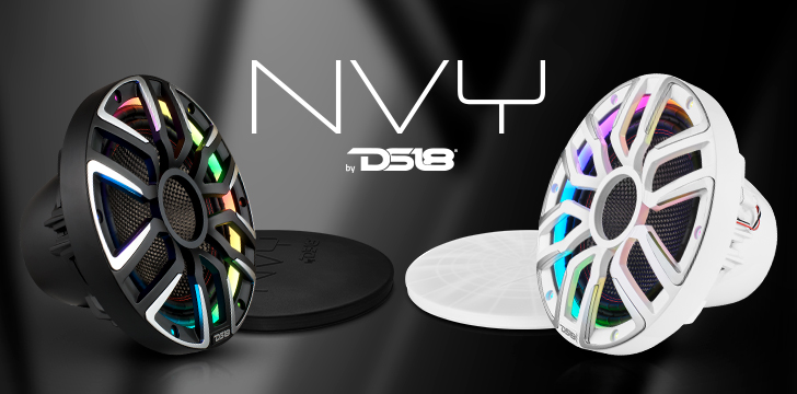 NEODYMIUM CARBON FIBER MARINE SUBWOOFERS WITH DIGITAL LED LIGHTS AND SILICONE COVERS - 12" | IP65 Rating | 800 RMS | 3" SVC 4Ohm | White