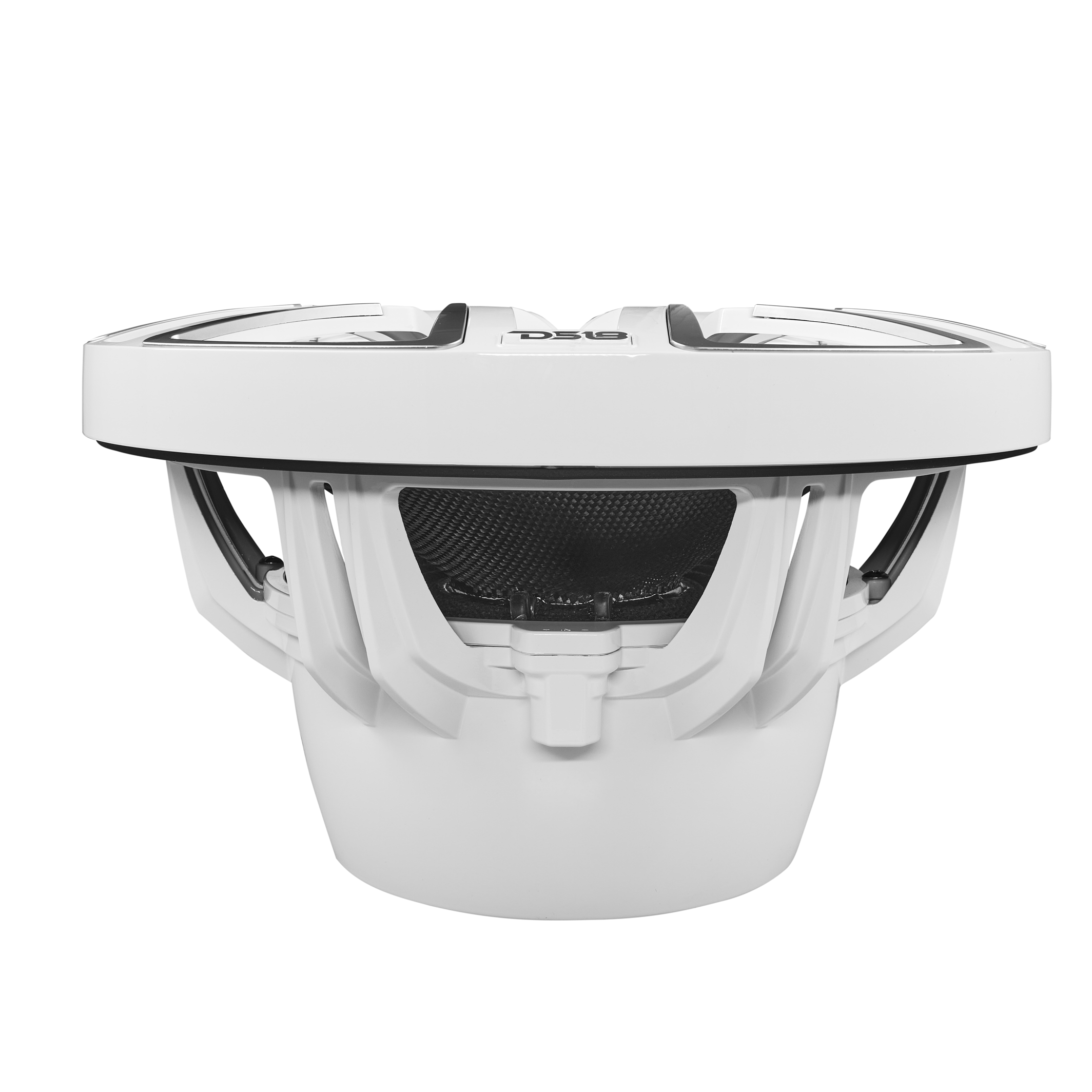 NEODYMIUM CARBON FIBER MARINE SUBWOOFERS WITH DIGITAL LED LIGHTS AND SILICONE COVERS - 12" | IP65 Rating | 800 RMS | 3" SVC 4Ohm | White