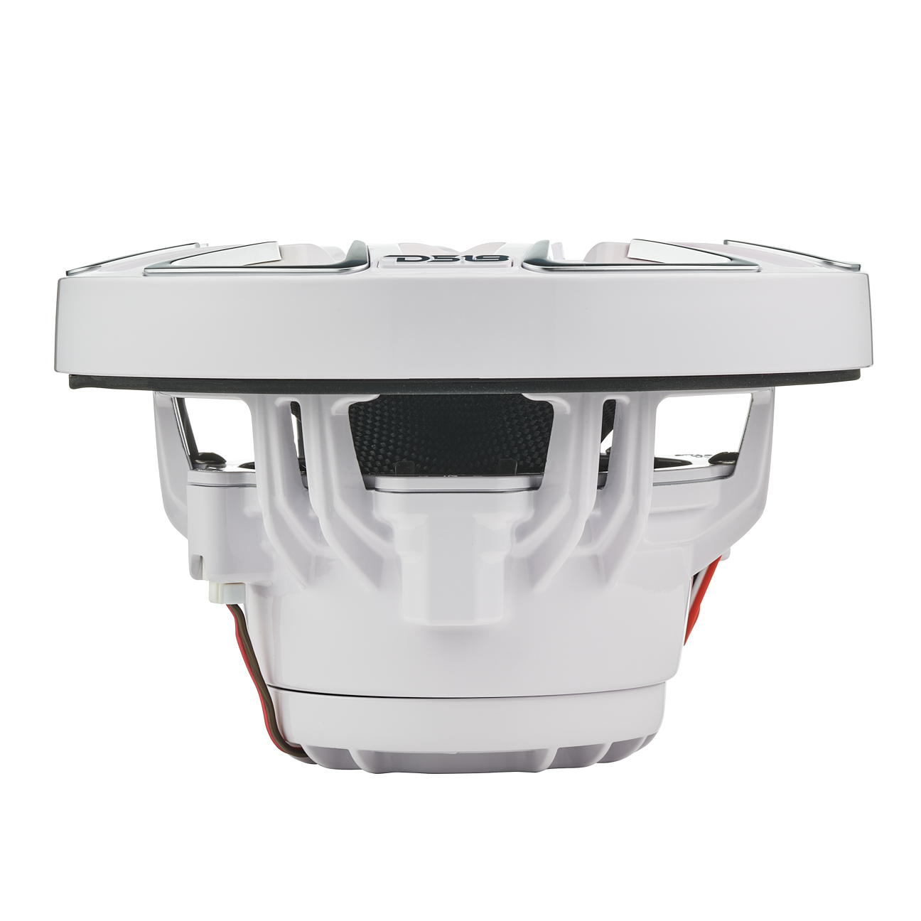 NEODYMIUM KEVLAR COAXIAL MARINE SPEAKERS WITH BUILT IN DRIVER, DIGITAL LED LIGHTS AND SILICONE COVERS - 6.5" | 2-Way | IP65 Rating | 200 Watts RMS | 4Ohm | White