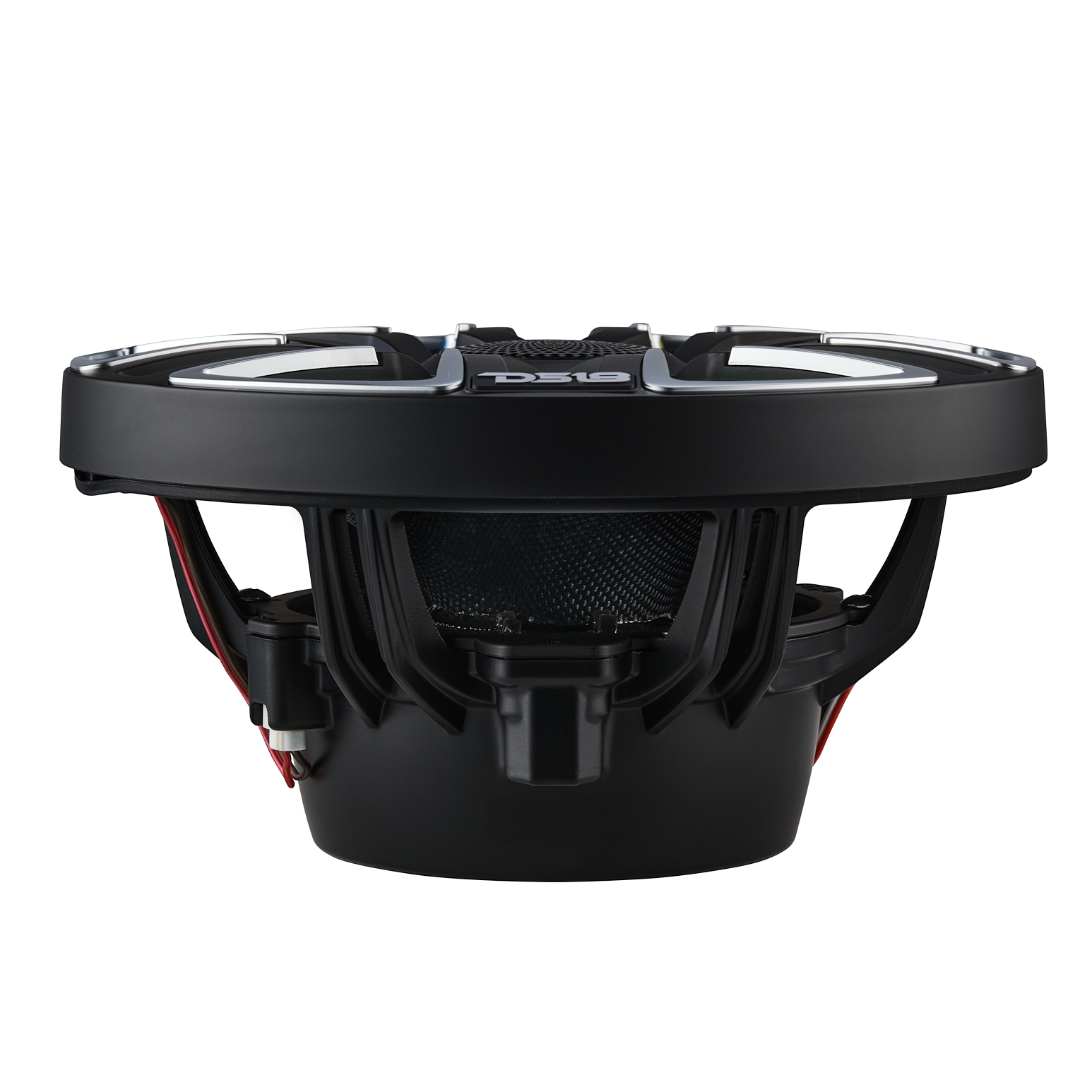 NEODYMIUM KEVLAR COAXIAL MARINE SPEAKERS WITH FLOATING BULLET TWEETER, DIGITAL LED LIGHTS AND SILICONE COVERS - 8" | 2-Way | IP65 Rating | 200 Watts RMS | 4Ohm | Black