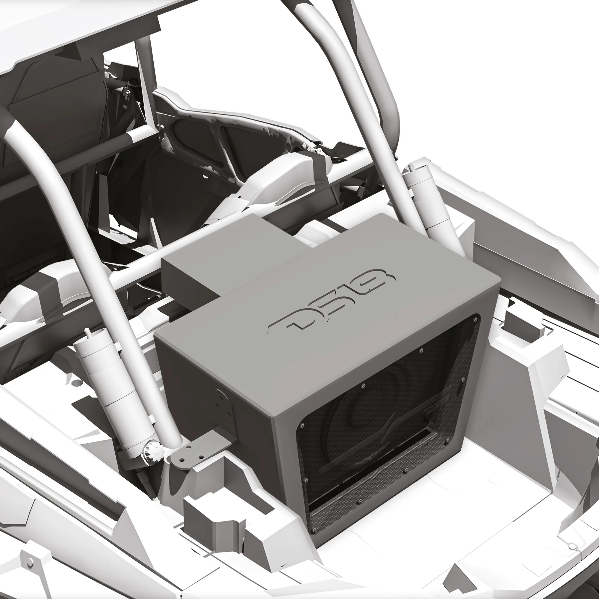 DS18 BANDPASS SUBWOOFER ENCLOSURE LOADED WITH EXL-X10.2D FOR POLARIS RZR REAR CARGO BOX