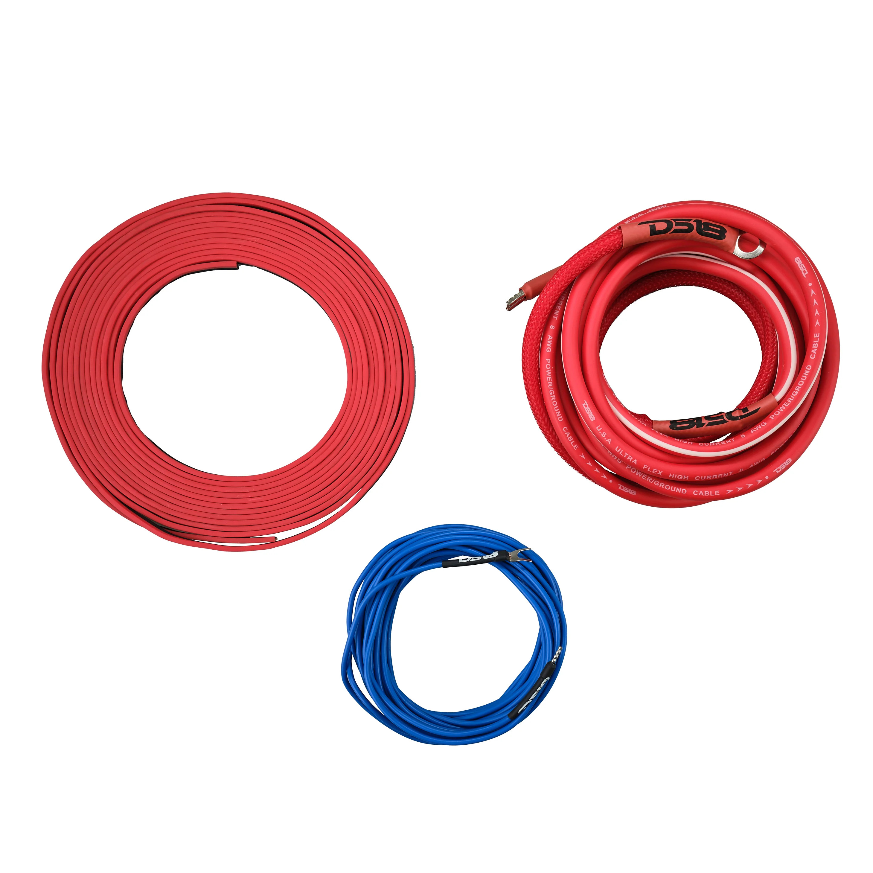 DS18 8-GA Amplifier Installation Wiring Kit - Red