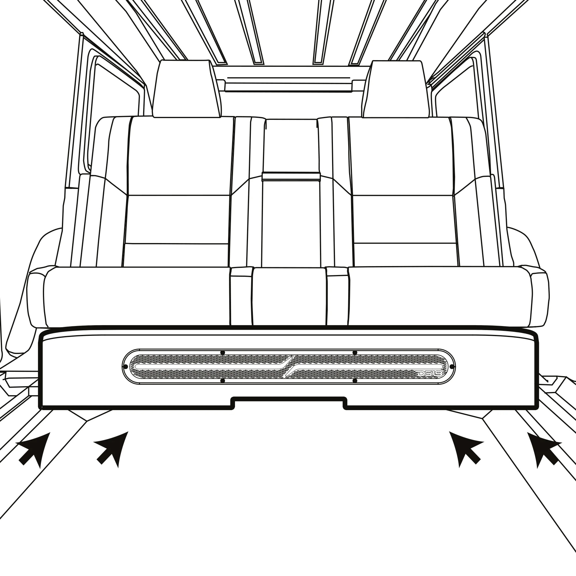 DS18 Jeep Gladiator JT 2020-UP | 4 x 8" Subwoofers Included (ZR8.2D) | Upfiring | Underseat | Sealed Box | Exclusive Black Leather | Digital LED Lights