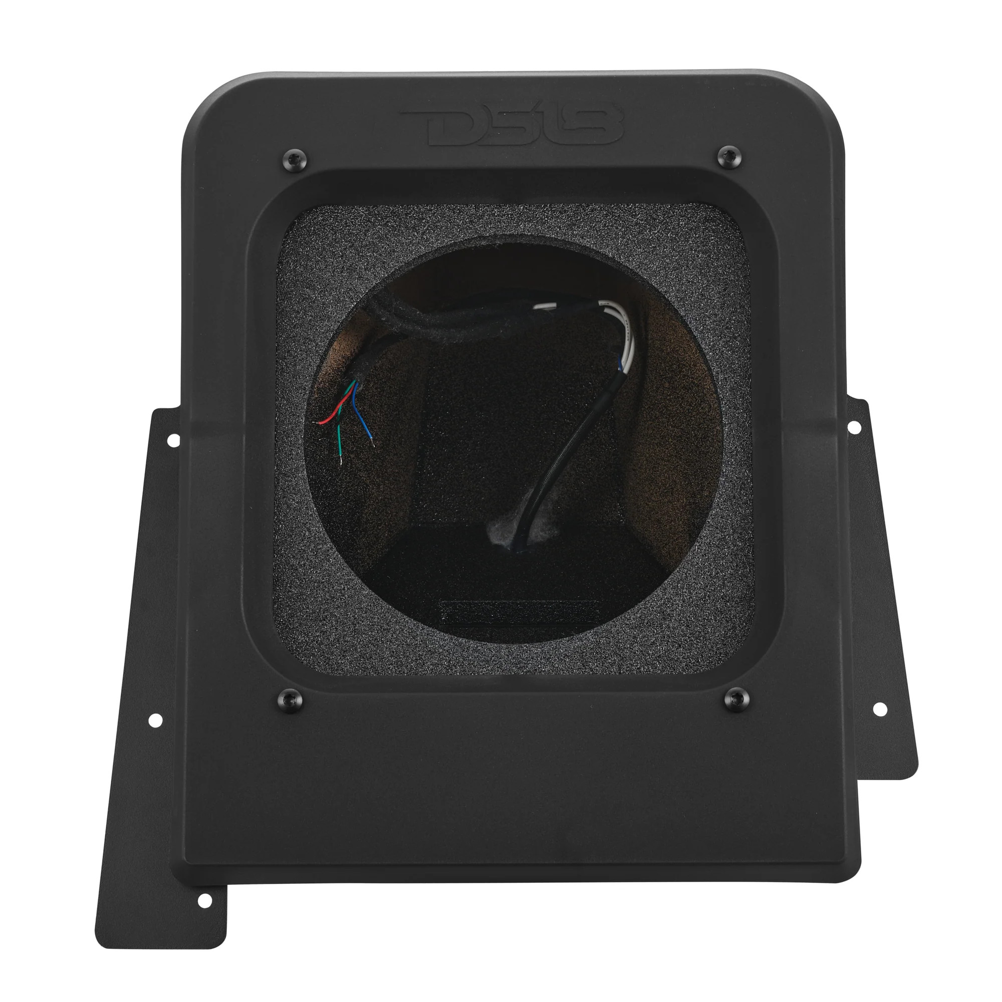 DS18 Rear Subwoofer Sealed Enclosure | Fits 10" Subwoofer | 3/4" MDF | Black Bed Liner Finish | 2015 & Up