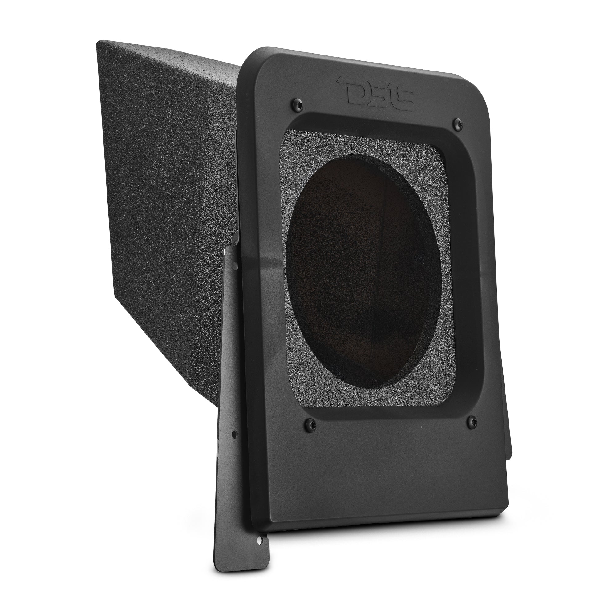 DS18 Rear Subwoofer Sealed Enclosure | Fits 10" Subwoofer | 3/4" MDF | Black Bed Liner Finish | 2015 & Up
