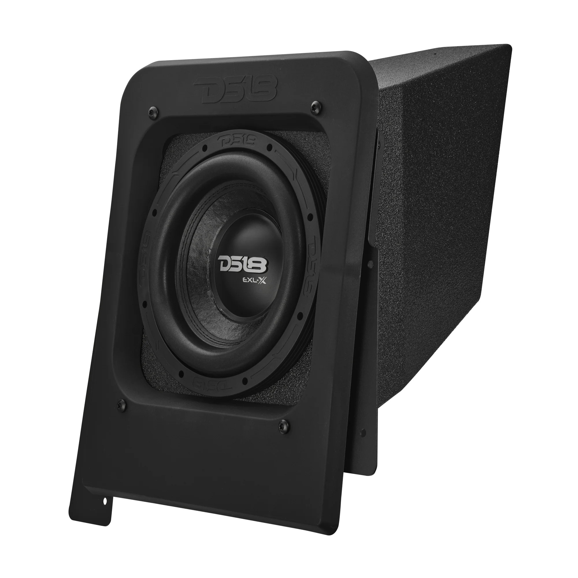 DS18 Rear Subwoofer Sealed Enclosure | EXL-X10.4D Subwoofer Included | 3/4" MDF | Black Bed Liner Finish | 2015 & Up