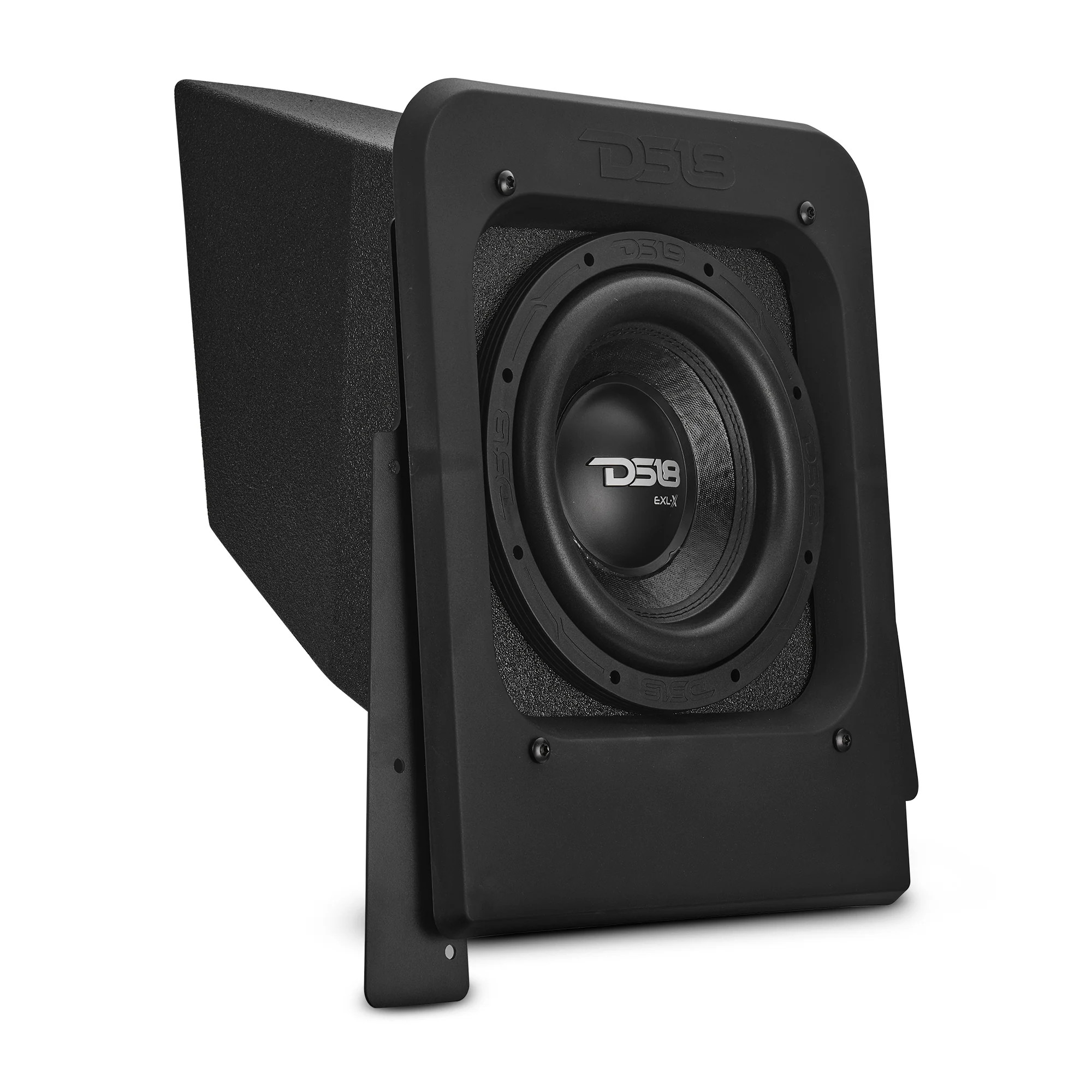 DS18 Rear Subwoofer Sealed Enclosure | EXL-X10.4D Subwoofer Included | 3/4" MDF | Black Bed Liner Finish | 2015 & Up