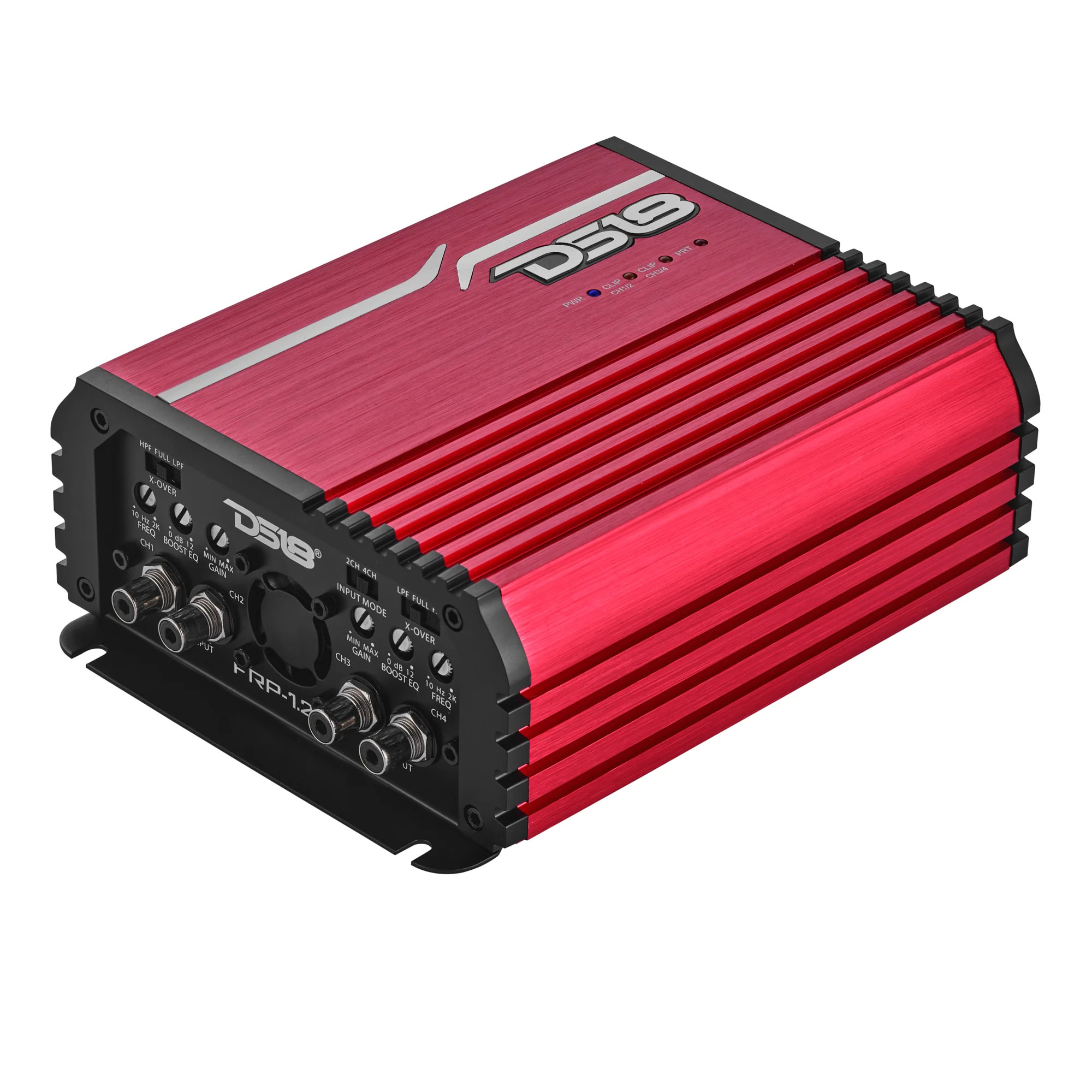DS18 FRP Full Range Class D 4 Channel Amplifier 4 X 120 Watts Rms @ 4 OHM - RED