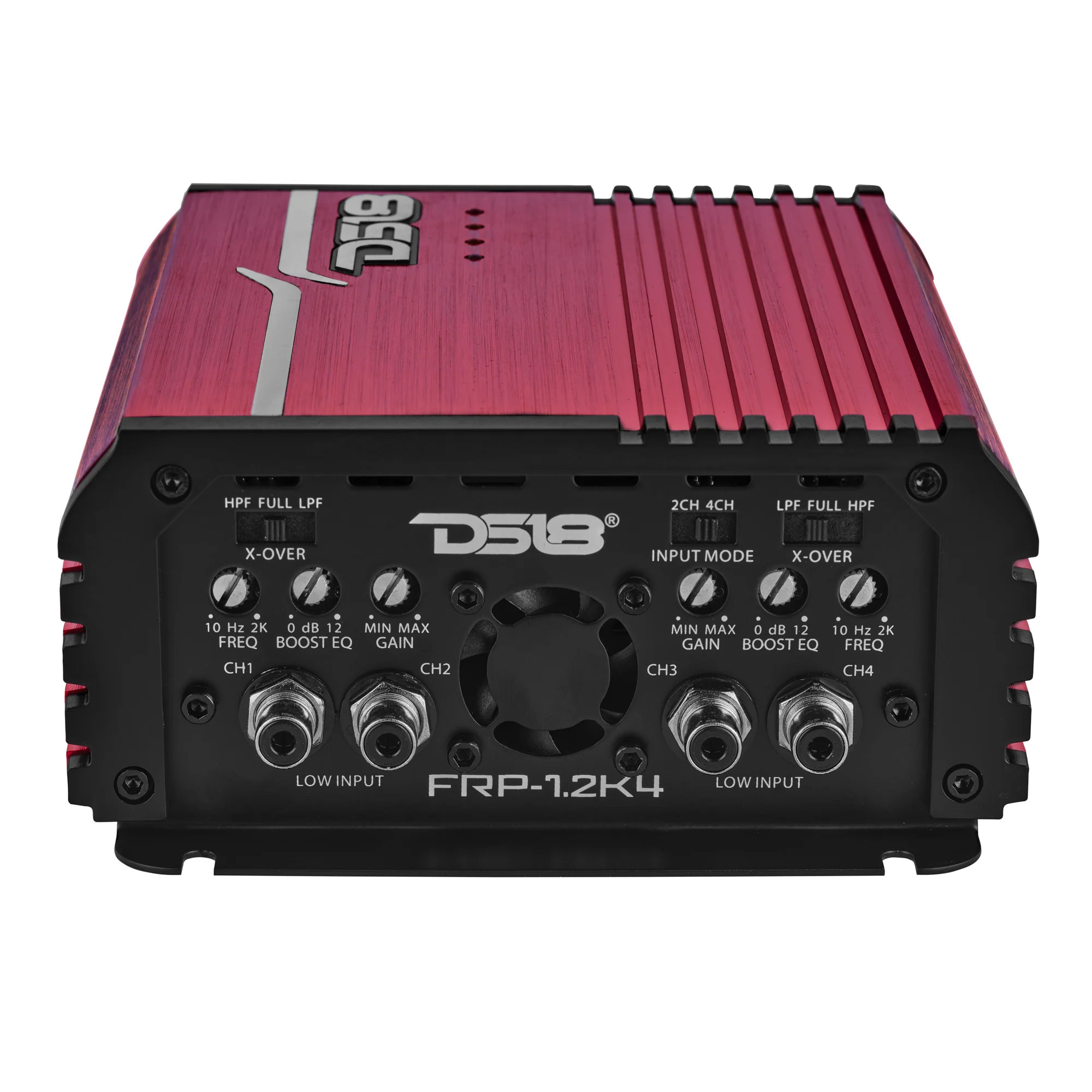 DS18 FRP Full Range Class D 4 Channel Amplifier 4 X 120 Watts Rms @ 4 OHM - RED