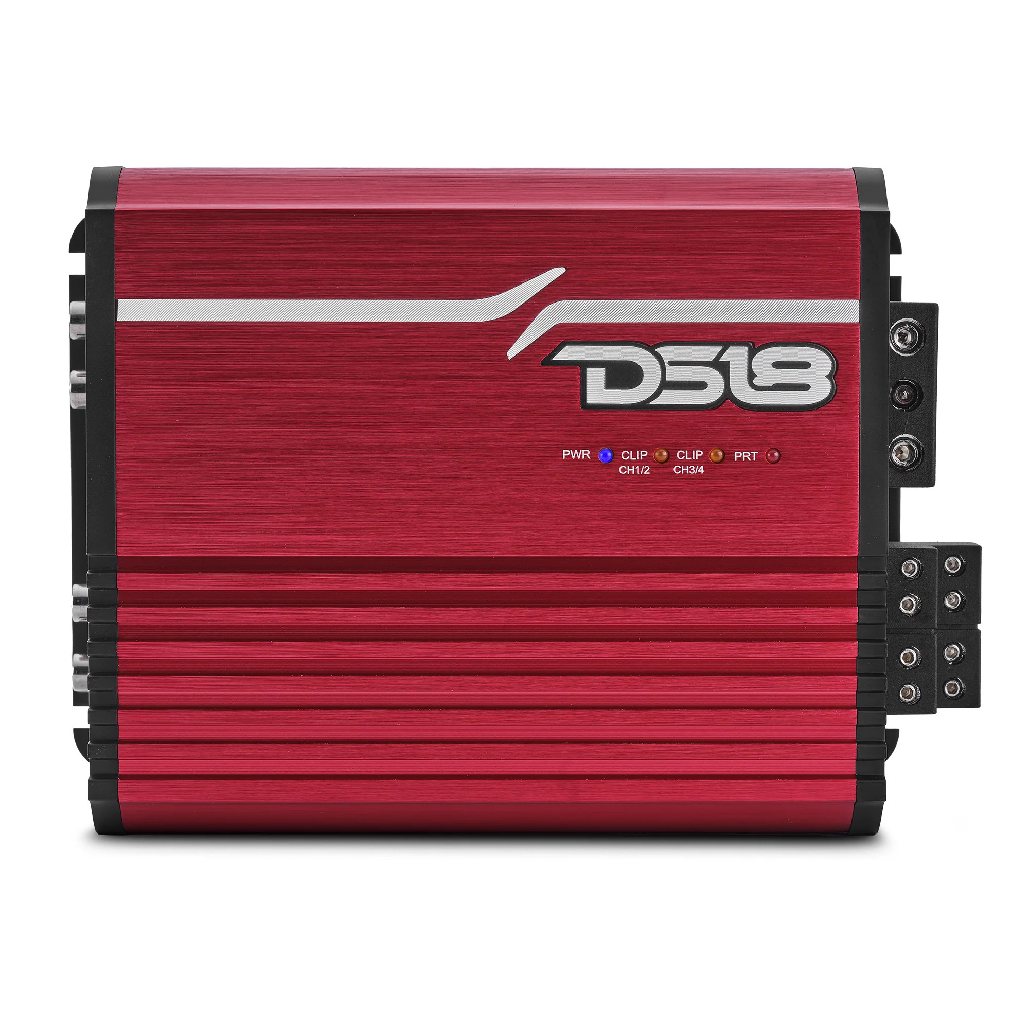 DS18 FRP Full Range Class D 4 Channel Amplifier 4 X 120 Watts Rms @ 4 OHM - RED