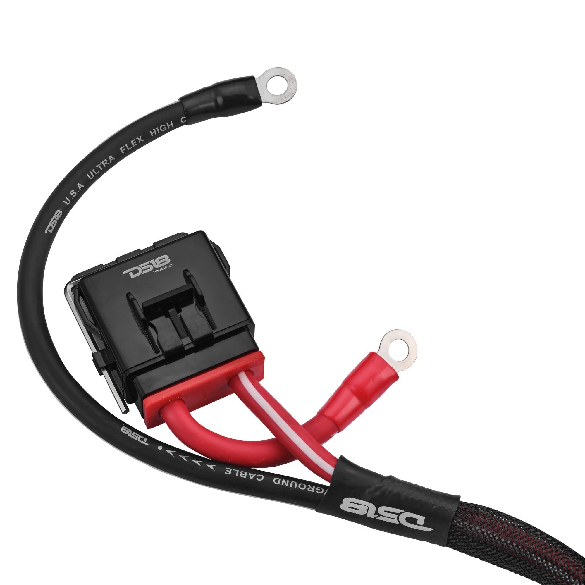 DS18 4-GA | Water Resistant Fuse Holder | 12 Ft of Power and Ground Wires | 4 Door UTV