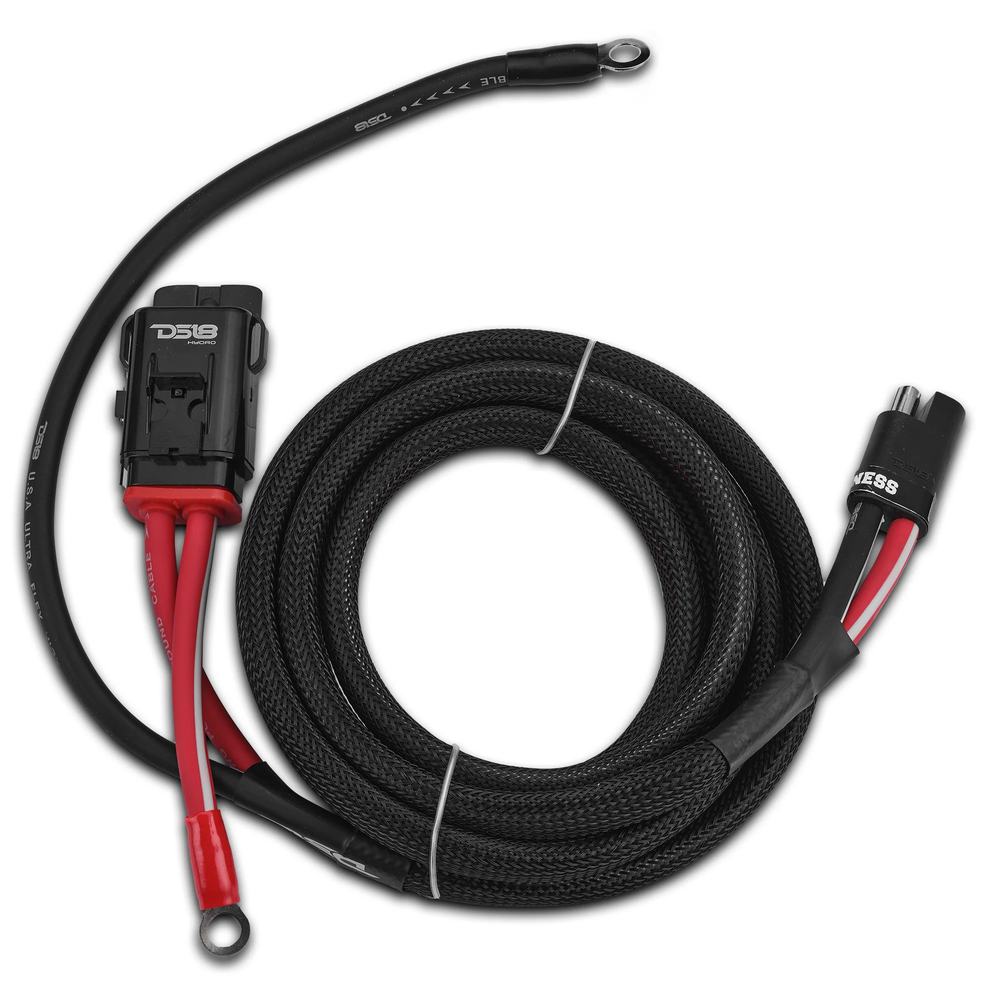 DS18 6-GA | Water Resistant Fuse Holder | 8 Ft of Power and Ground Wires | 2 Door UTV