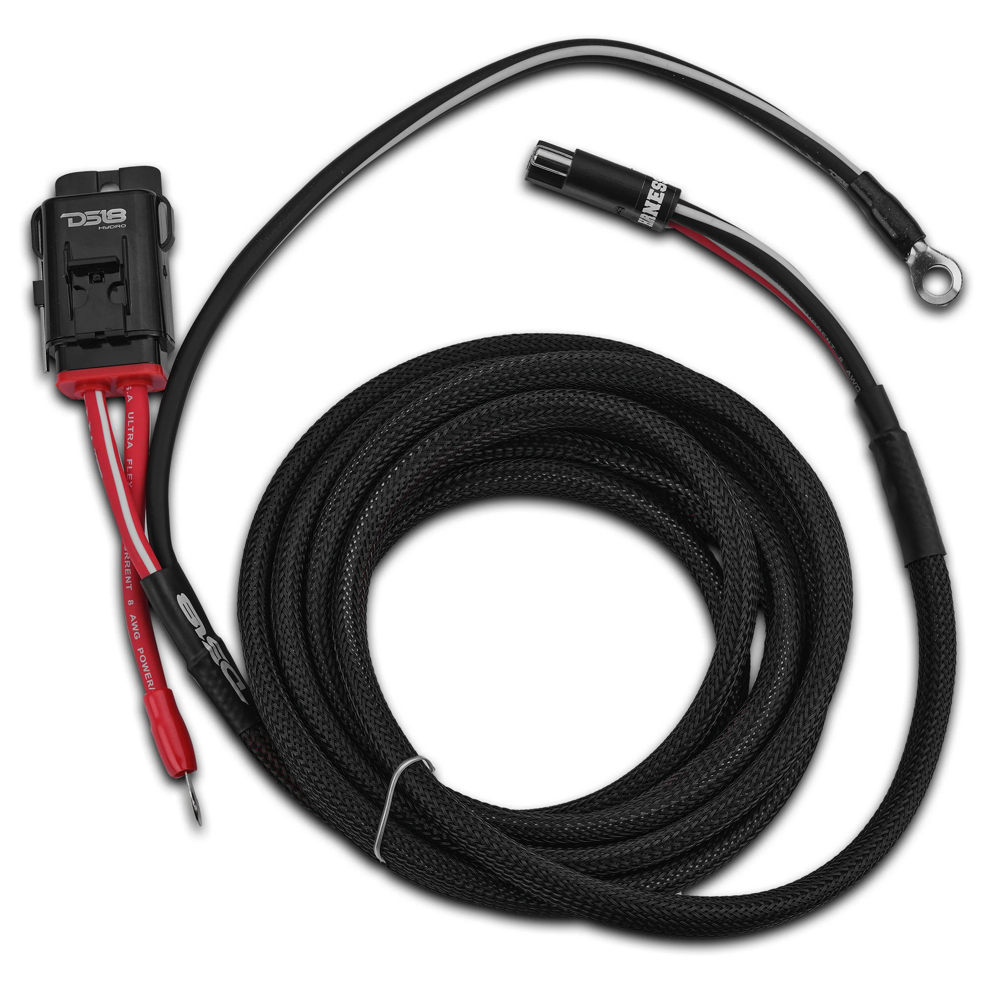 DS18 8-GA | Water Resistant Fuse Holder | 12 Ft of Power and Ground Wires | 4 Door UTV