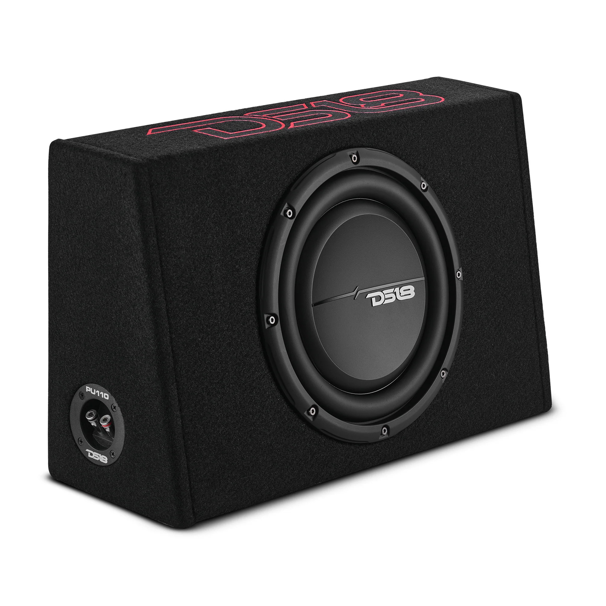 DS18 10" Shallow Subwoofer Sealed Enclosure for pick-up trucks 350 Watts RMS @ 2 OHM