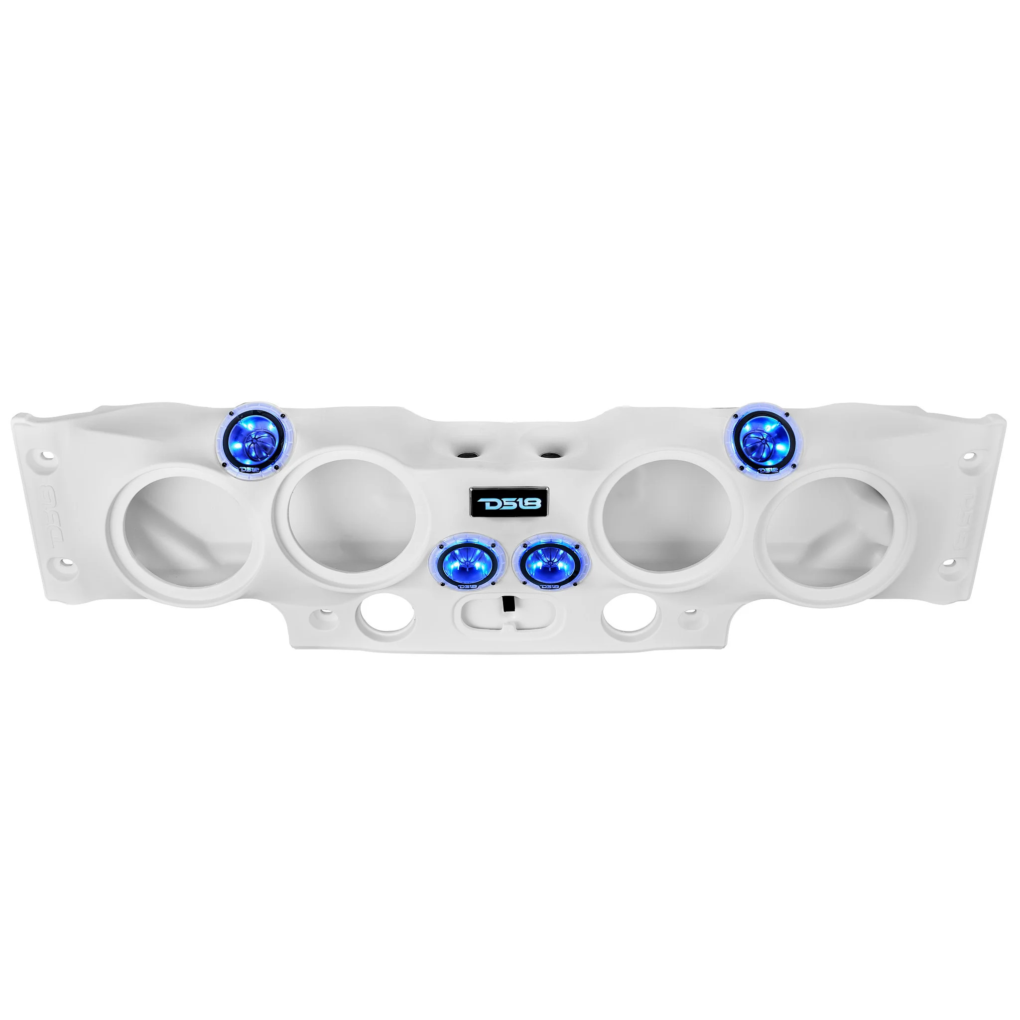 DS18 JEEP JK/JKU Overhead Bar System Fits 4 X 8" Speakers (Not included), 4 X 4" PRO-TW4L and 2 X 1" PRO-DRNSC1.5 and Harness with RGB LED Lights - WHITE DS18 JEEP JK/JKU Overhead Bar System Fits 4 X 8" Speakers (Not included), 4 X 4" PRO-TW4L and 2 X 1" PRO-DRNSC1.5 and Harness with RGB LED Lights - WHITE