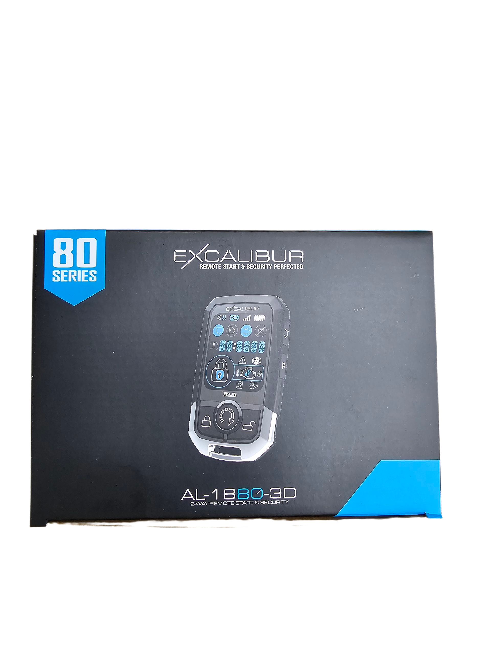 EXCALIBUR LCD 2-way Remote Start/Security with up to 1,500 feet of range 433MHz).
LINKR Plug and Play Compatibility - 3D Motion - Includes Shock Sensor (AU-84TN) and Siren (AU-73M)