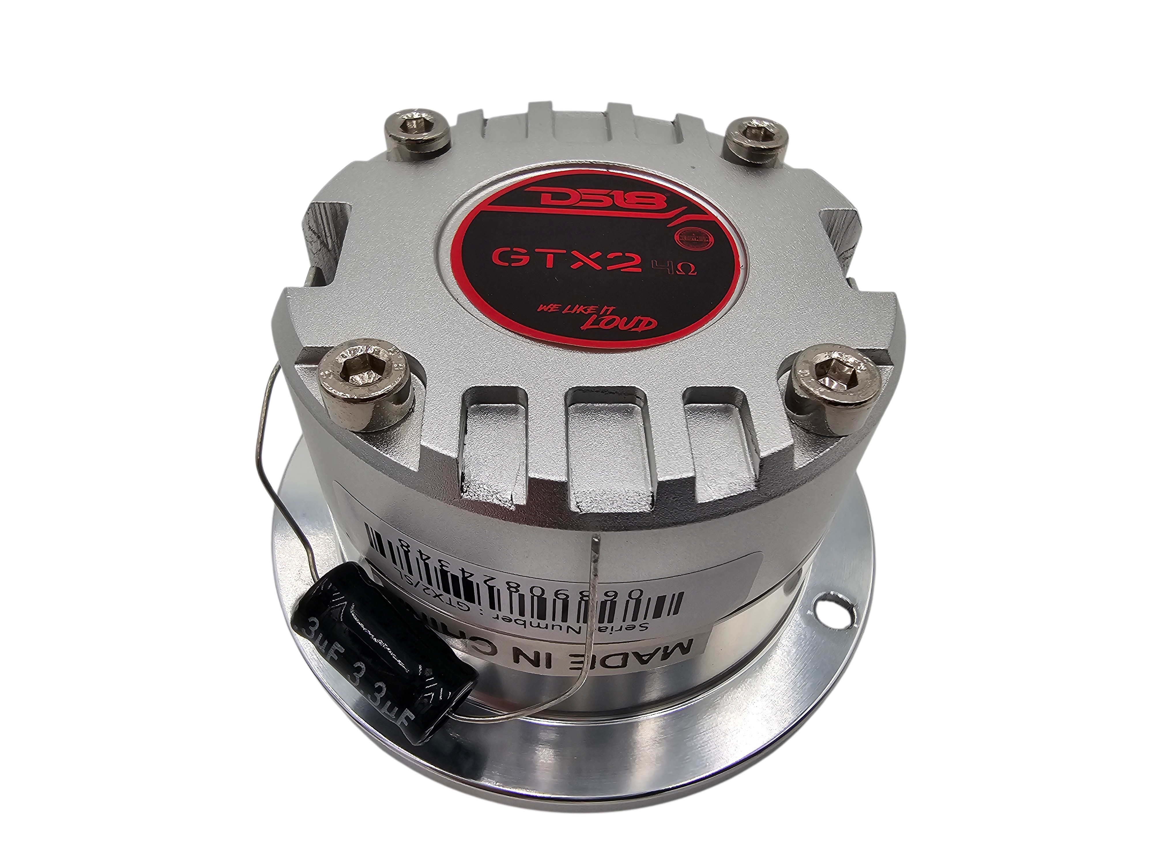 DS18 GTX 3" Super Bullet Tweeter with Neodymium Magnet 120 Watts RMS @ 4 OHM - 1" Titanium Voice Coil - SILVER