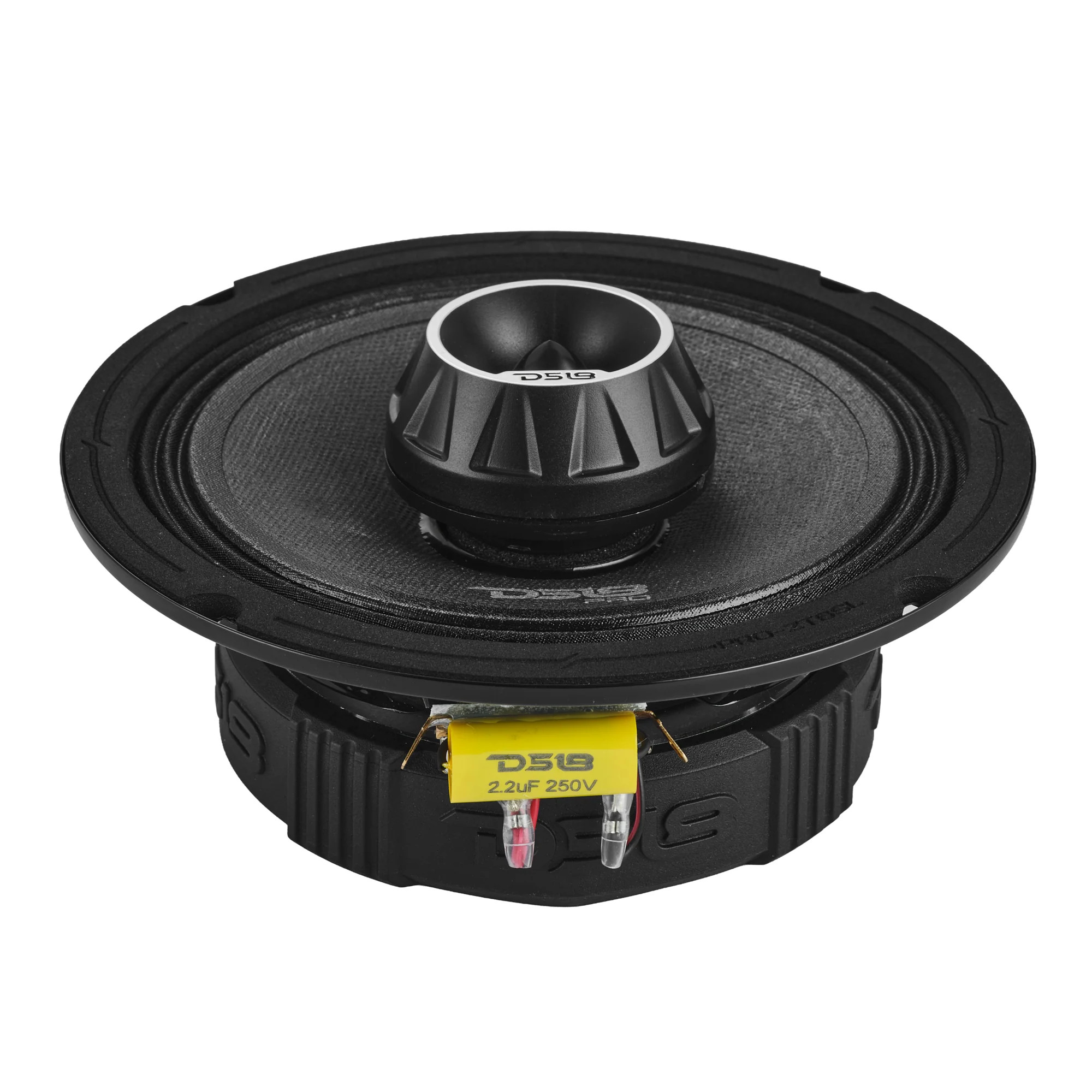 DS18 PRO-ZT 6.5" Slim Coaxial Mid-Range Loudspeaker with Water-Resistant Cone Built-in Bullet Tweeter | 200W RMS 4-Ohm