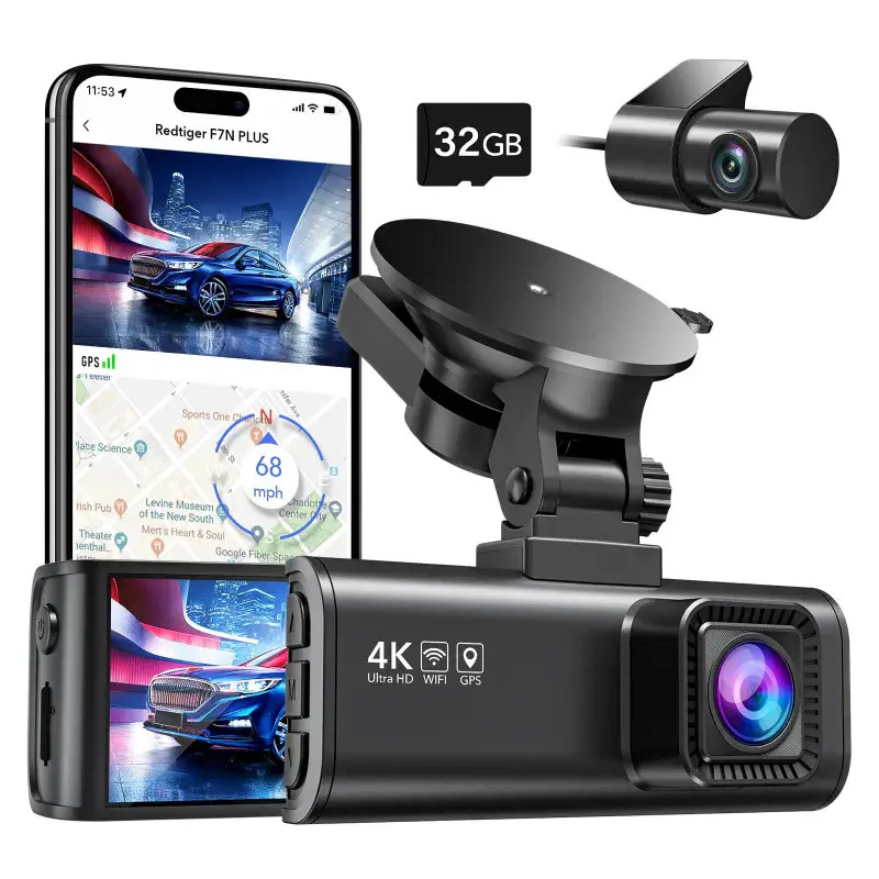 REDTIGER Full HD 4K F7NP 4K Front and Rear Dash Cam