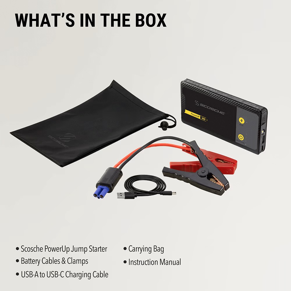 SCOSCHE FLASH LIGHT JUMP STARTER 600A
