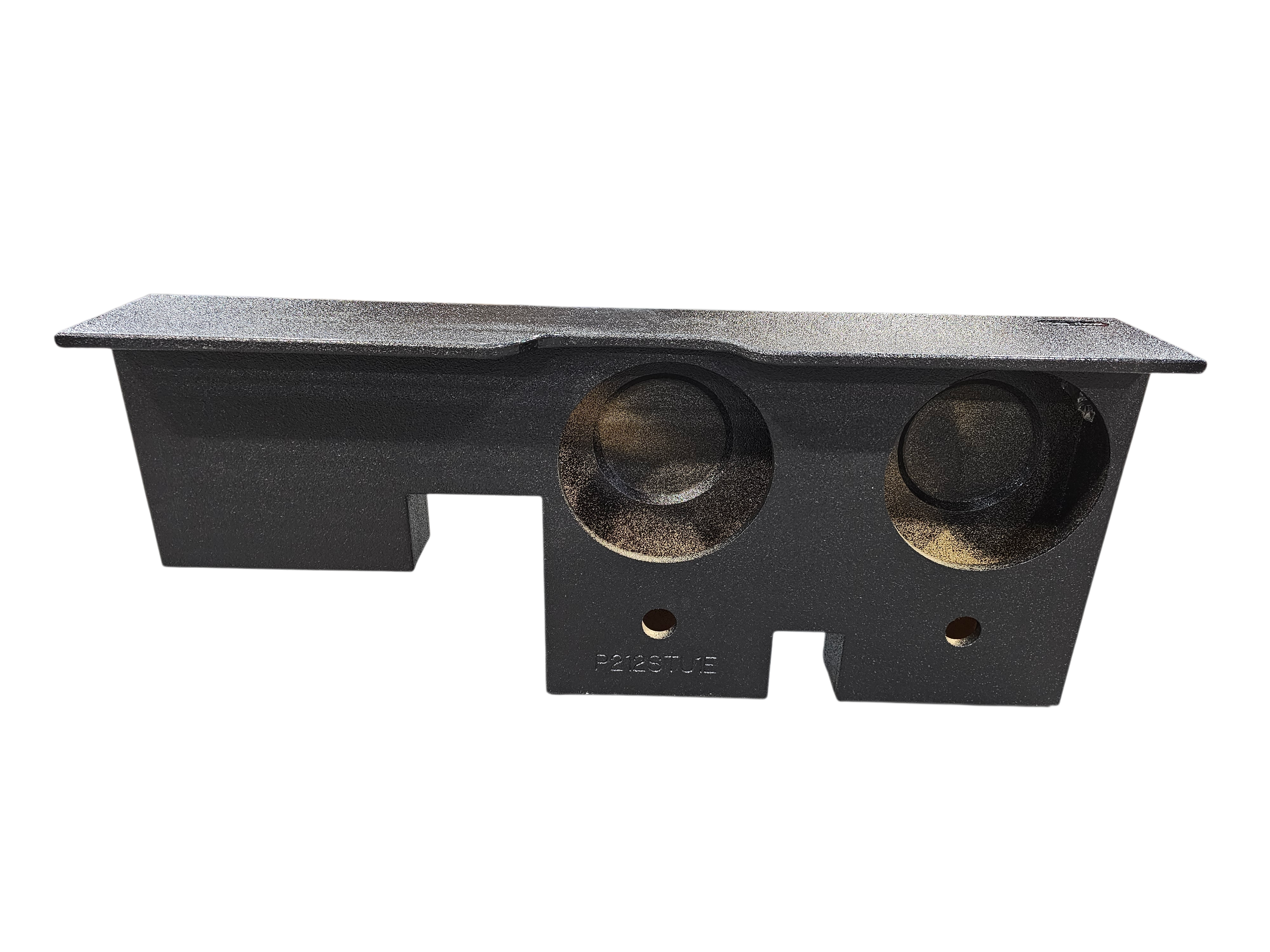 BASS-MAXX 2017-2023 TOYOTA TUNDRA DOUBLE CAB (SMALL REAR DOORS) DUAL 12" POLY COATED SEALED ENCLOSURE