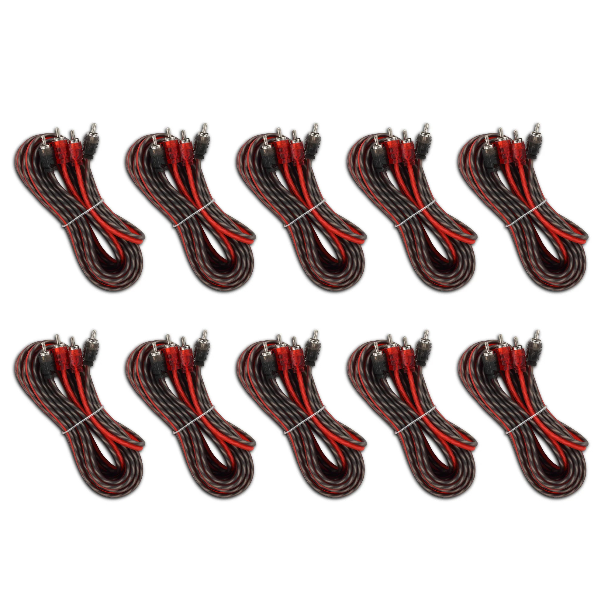 DS18 16FT Ultra Flex 100% OFC RCA Cable Wire – 10-Pack